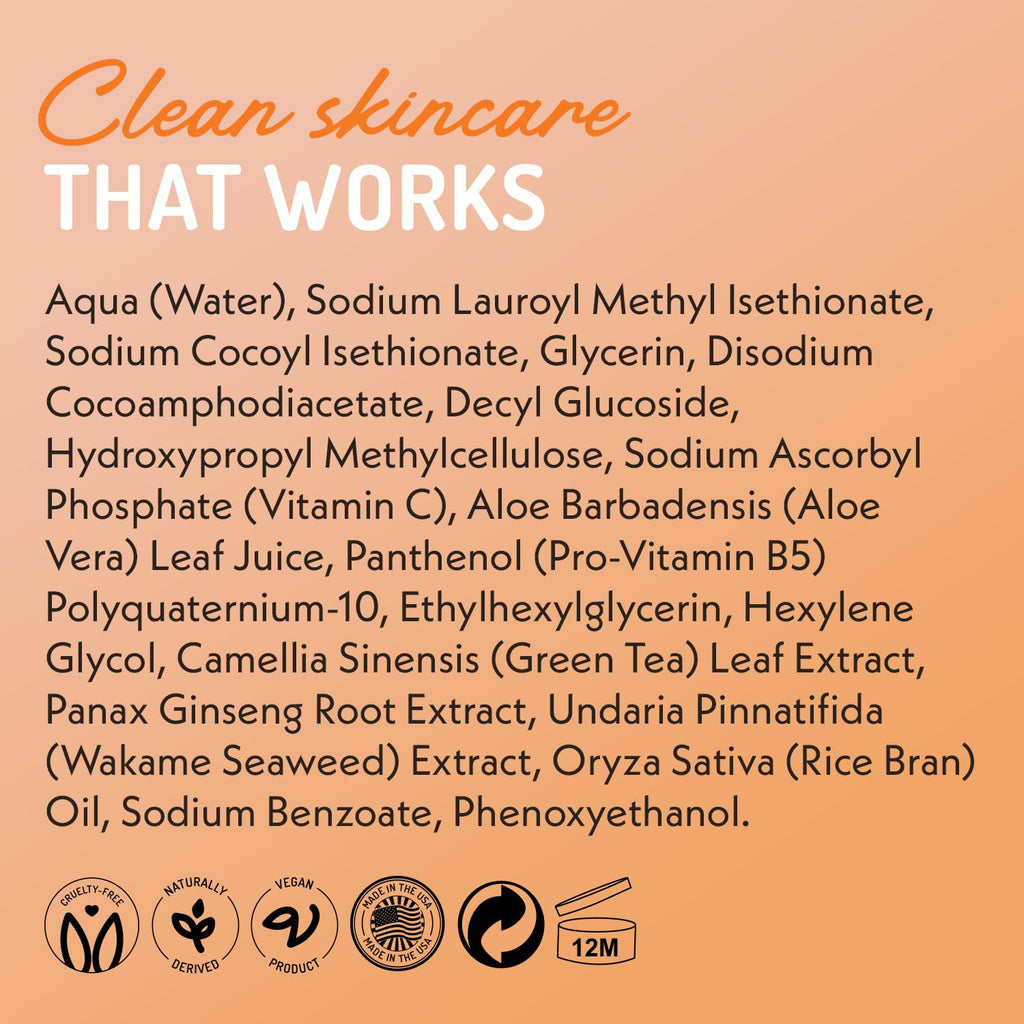 Eve Hansen Vitamin C Cleanser - 8 oz Gentle Face Wash for Uneven Tone, Age Spots & Fine Lines