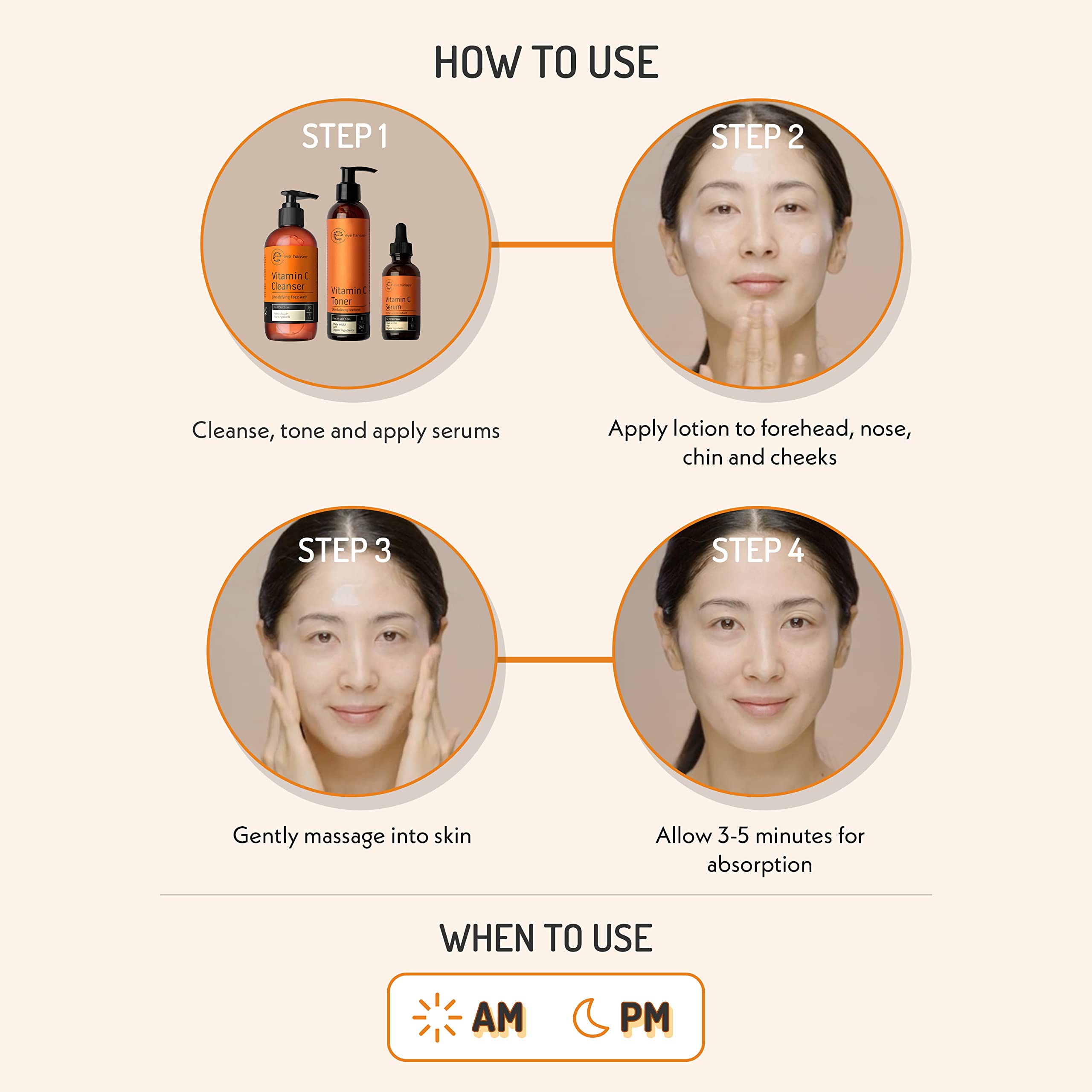 Eve Hansen Vitamin C Face Moisturizer – Lightweight Hydration with Green Tea & Jojoba Oil