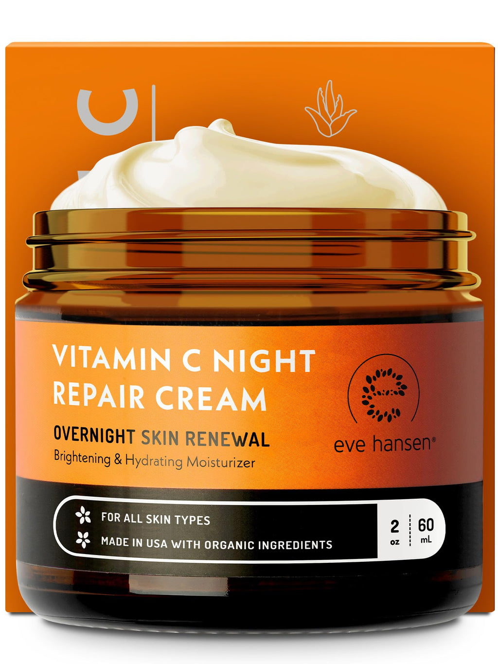Eve Hansen Vitamin C Night Cream for Face & Neck – Hydrating, Brightening
