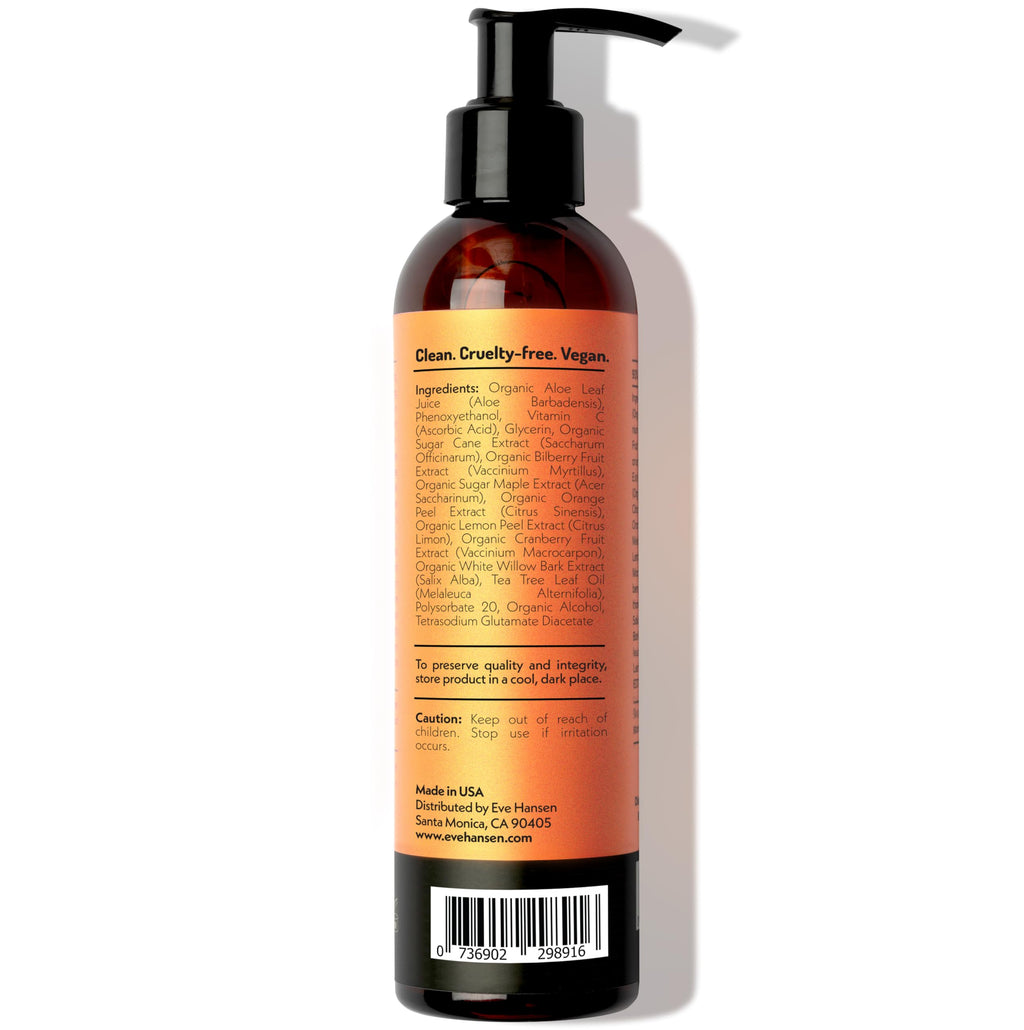 Eve Hansen Vitamin C Toner for Face | Hydrating Toner with Aloe, Citric Acid & Tea Tree
