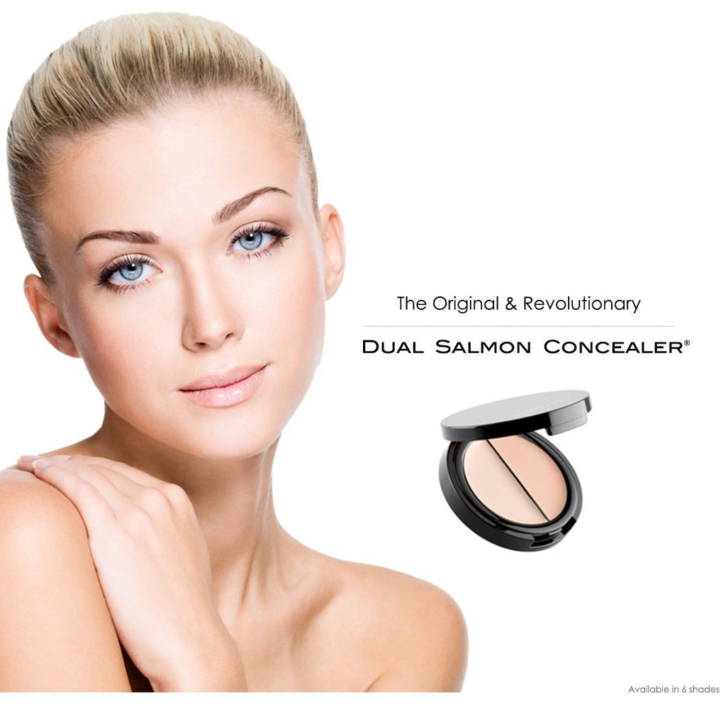 EVE PEARL Dual Salmon Concealer – Full Coverage Under Eye (Light) | Hydrating Brightener
