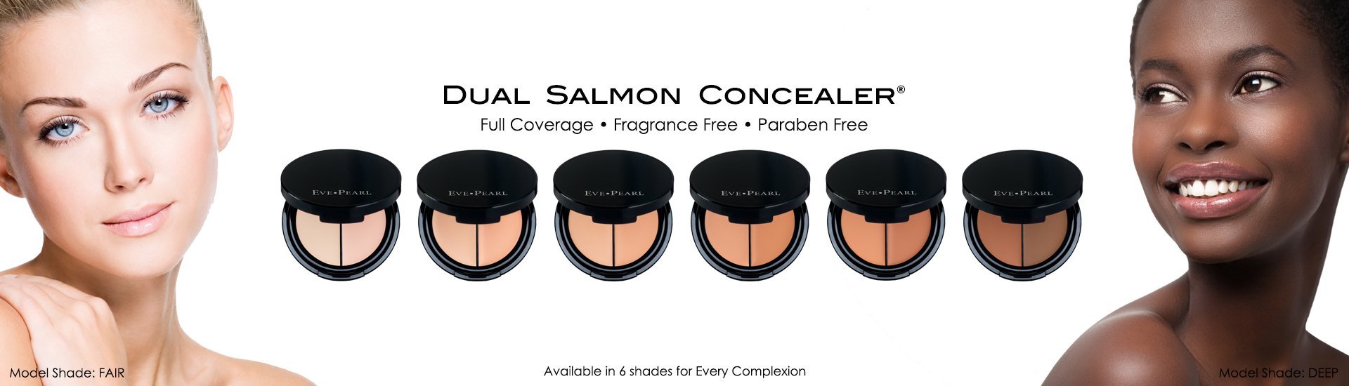 EVE PEARL Dual Salmon Concealer – Full Coverage Under Eye (Light) | Hydrating Brightener