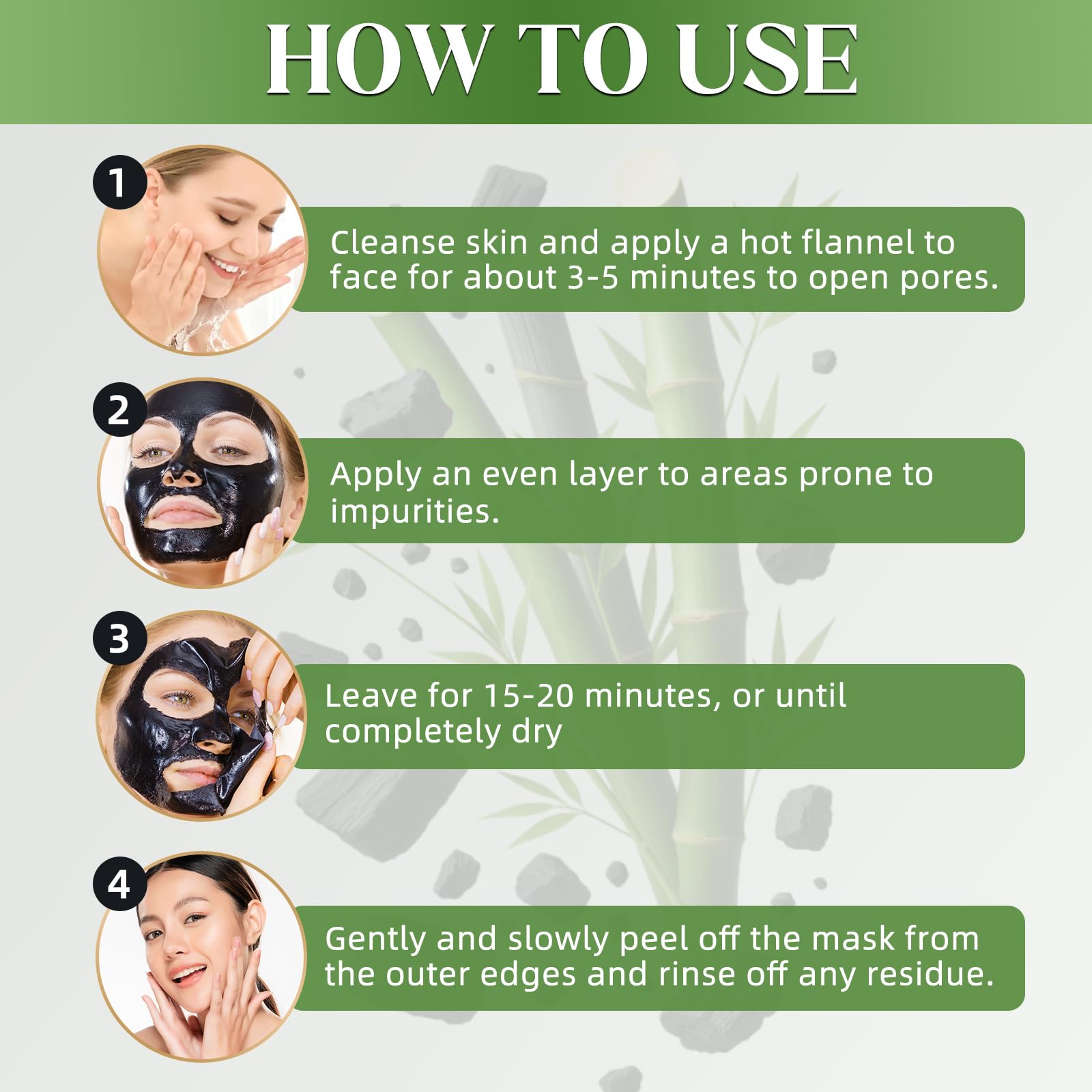 Eveellyn Blackhead Remover Mask - Bamboo Charcoal Peel Off for Deep Cleansing & Pore Refinement (120ml)