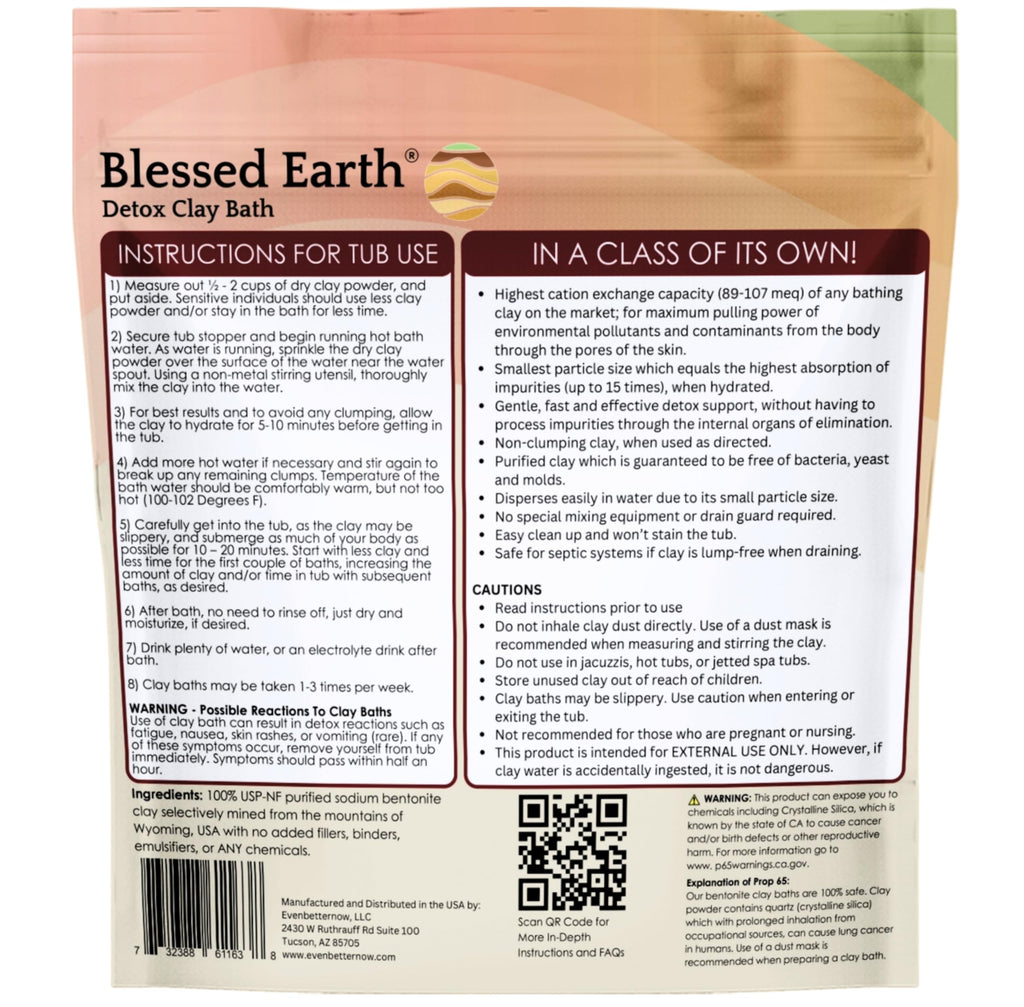 Blessed Earth Detox Clay Bath – 100% Pure Sodium Bentonite (4 lb) – EvenbetterNow