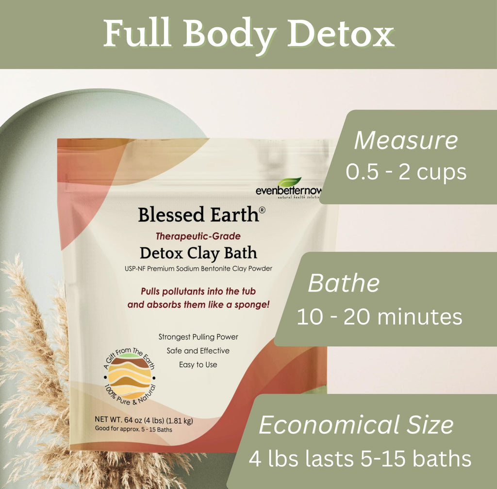 Blessed Earth Detox Clay Bath – 100% Pure Sodium Bentonite (4 lb) – EvenbetterNow
