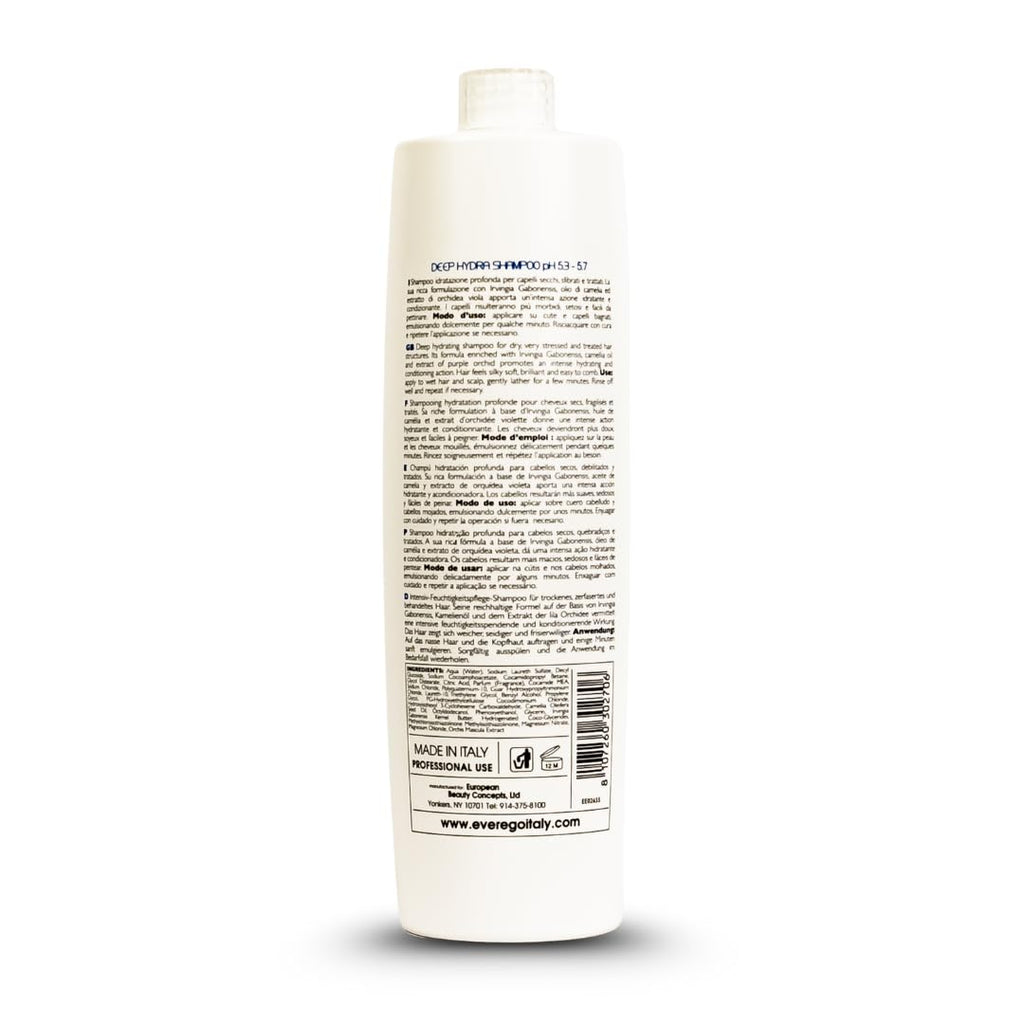 Ever Ego Italy Deep Hydra Shampoo – Hydration for Dry, Frizzy & Treated Hair | 1 L