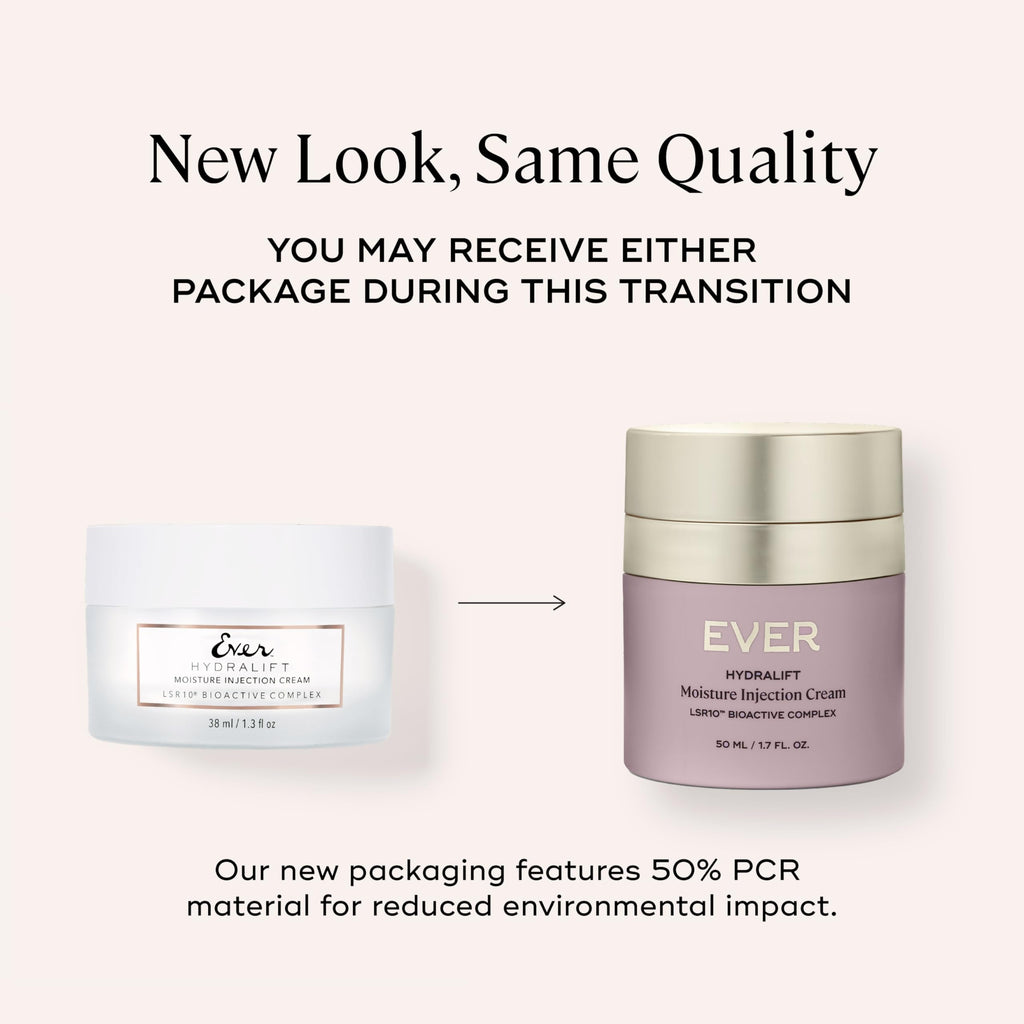 EVER Hydralift Moisturizer for Normal Skin – 70% Moisture Retention Boost, Clinically Tested to Reduce Aging Signs, 1.7oz (50ml) – Made in USA
