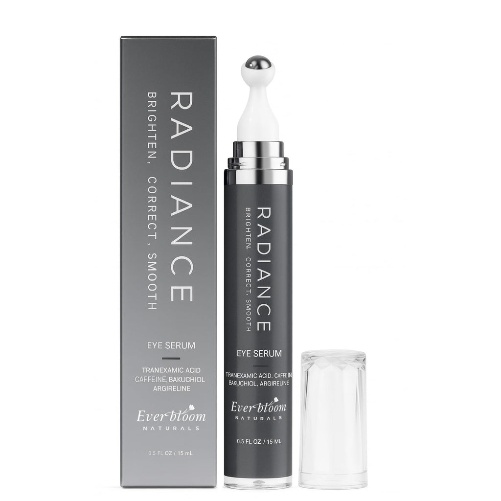 Everbloom Naturals Tranexamic Eye Serum Roller — Bakuchiol, Argireline & Caffeine for Dark Circles
