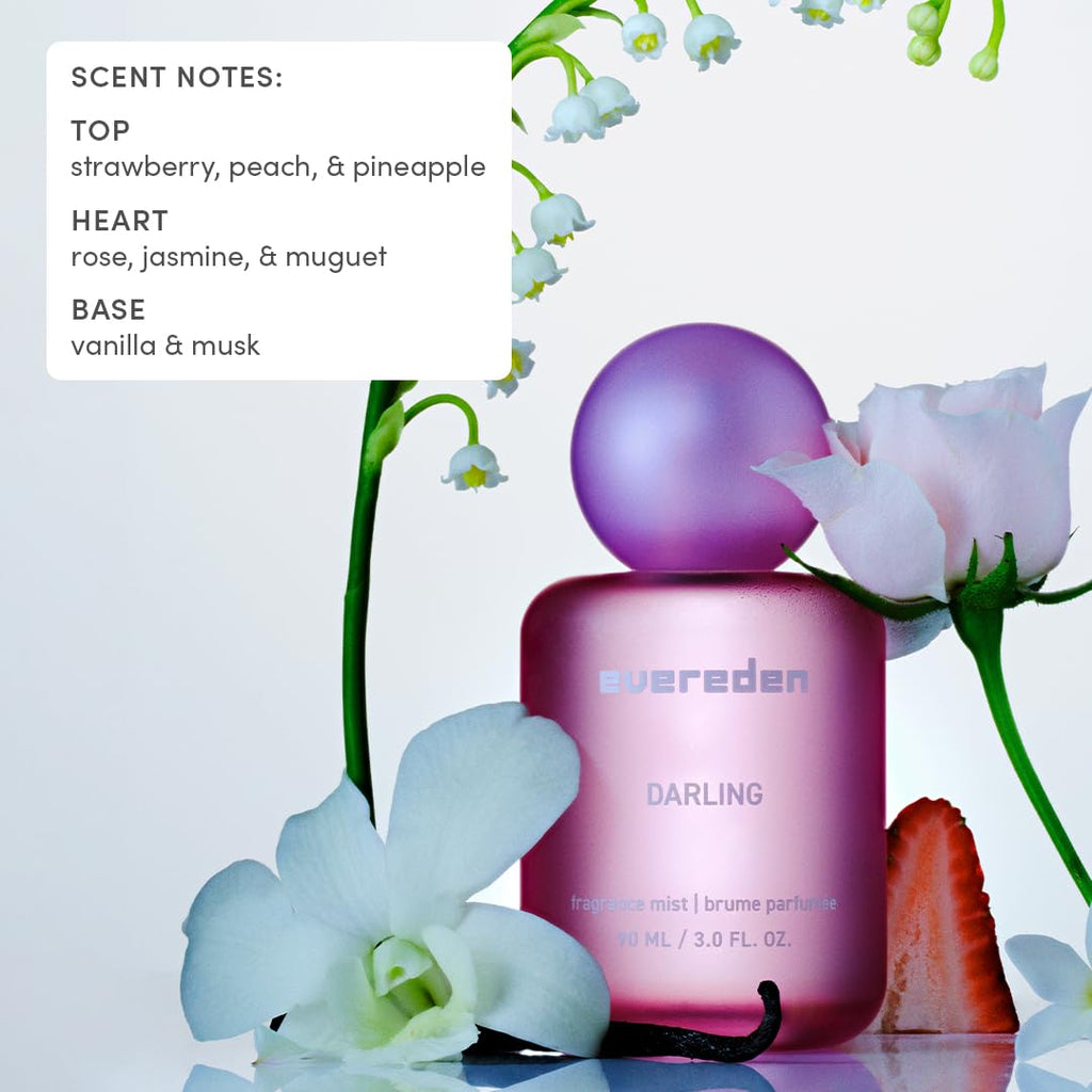 Evereden Darling Fragrance Hair & Body Mist – Clean Vegan Teen Scent with Collectible Bottle