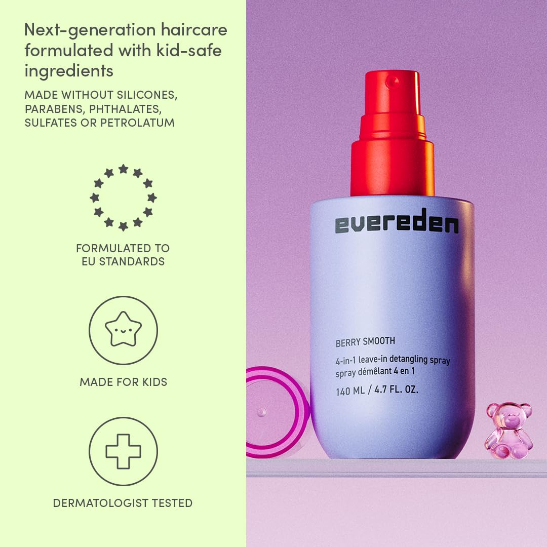 Evereden Kids Detangler Spray 4-in-1 | Detangle, Moisturize & Strengthen | Pack of 2