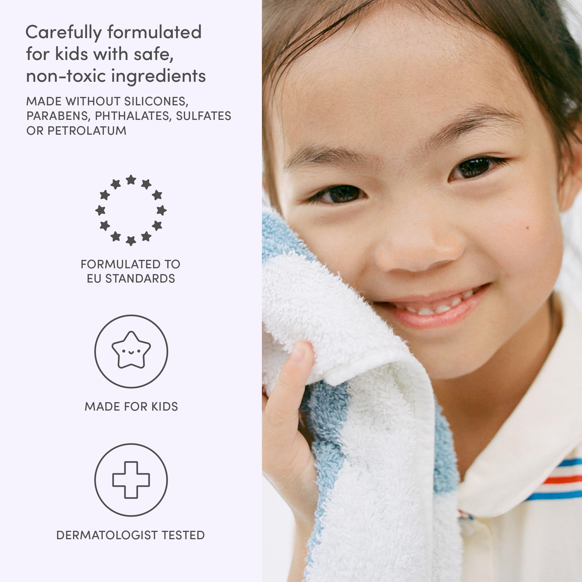 Evereden Kids 2-in-1 Shampoo & Conditioner + Body Wash Set | Gentle, Non-Toxic, Cool Peach Scent