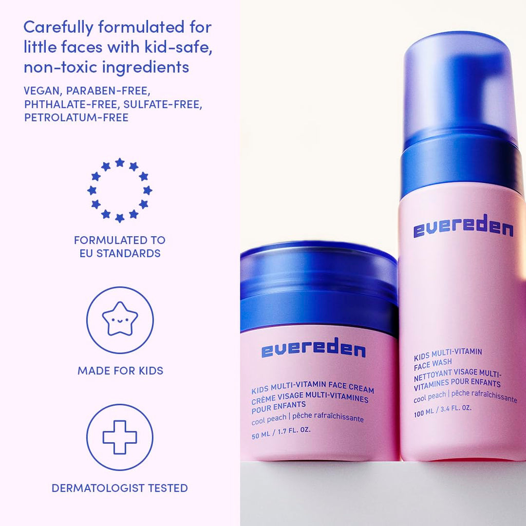 Evereden Happy Kids Routine: Melon Face Wash, Cream & Sakura Pink Lip Oil