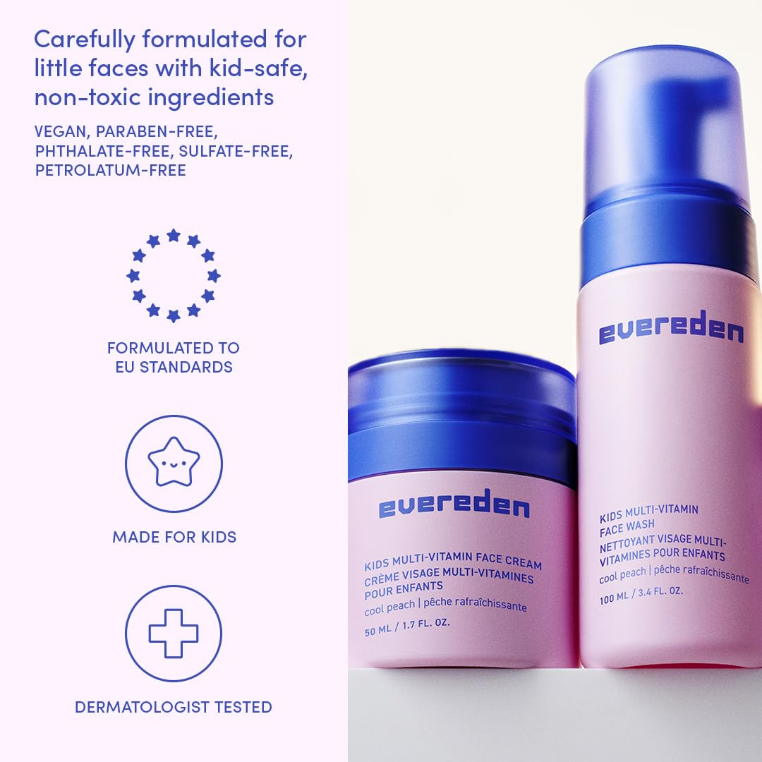 Evereden Happy Kids Routine: Melon Face Wash, Cream & Sakura Pink Lip Oil