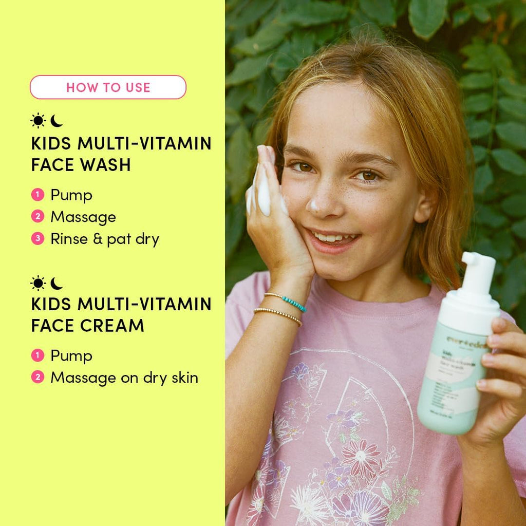 Evereden Happy Kids Routine: Melon Face Wash, Cream & Sakura Pink Lip Oil