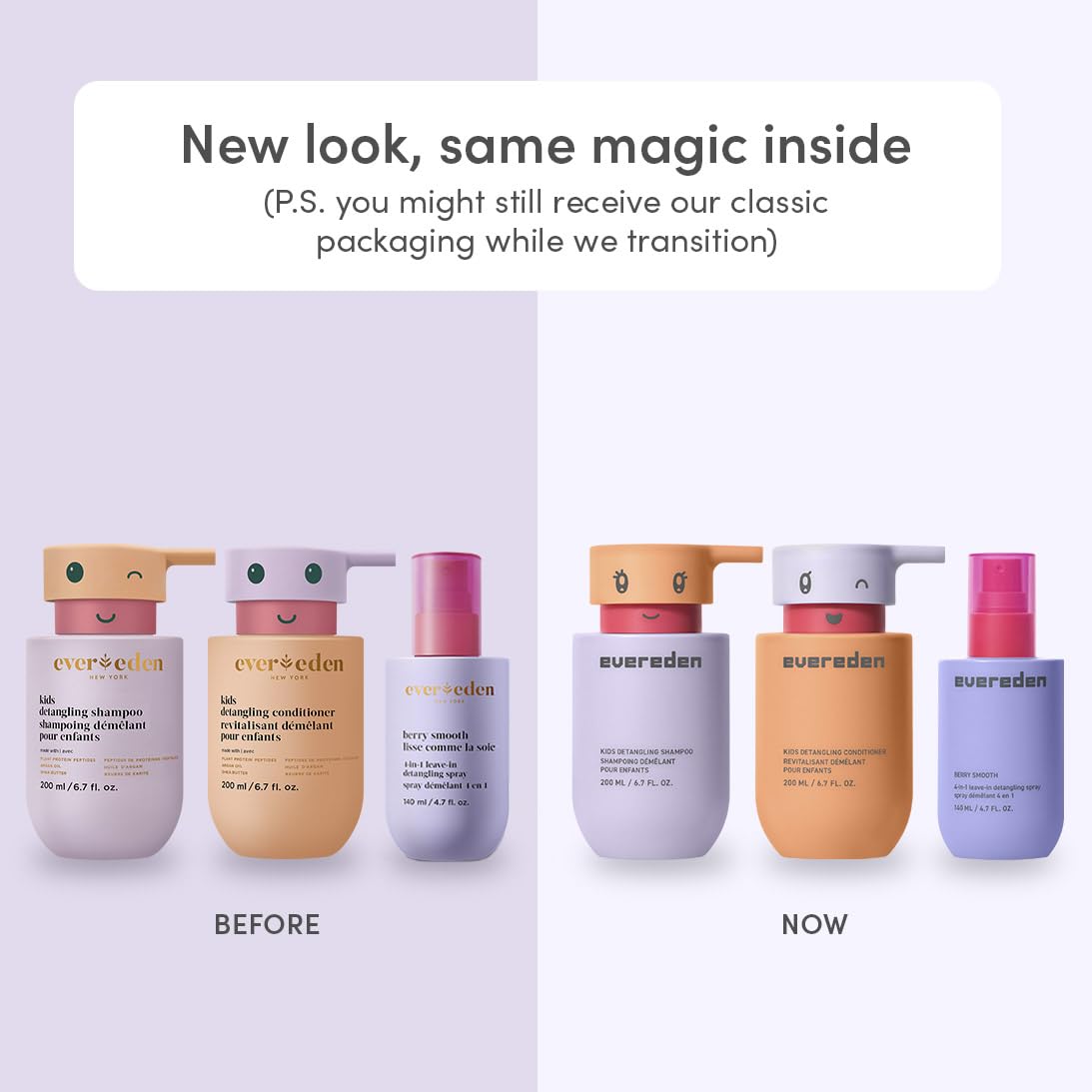 Evereden Kids Complete Haircare Set — Detangling Shampoo, Conditioner & Brush (Ages 3+)