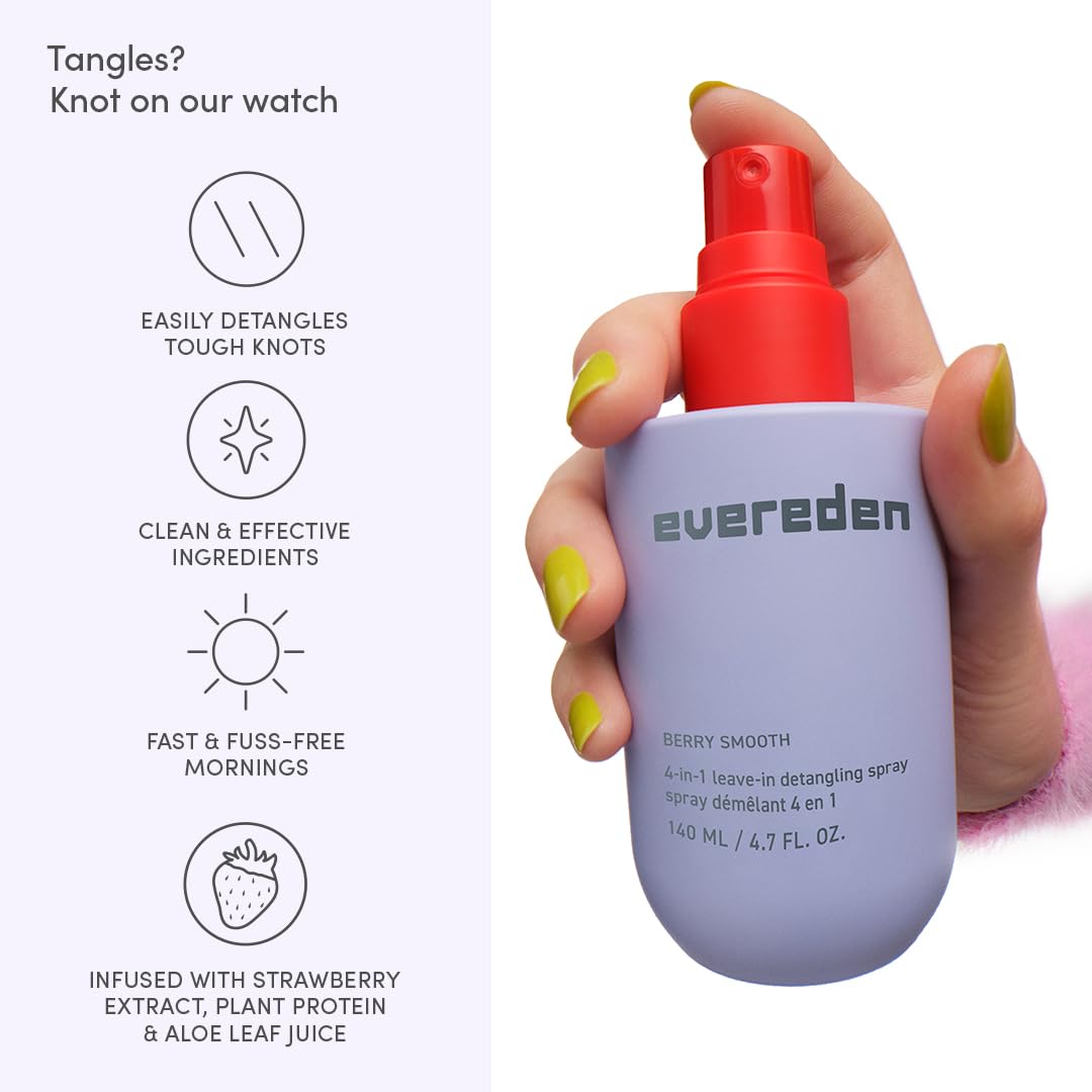 Evereden Kids Detangler Spray 4-in-1 | Detangle, Moisturize & Strengthen | Pack of 2