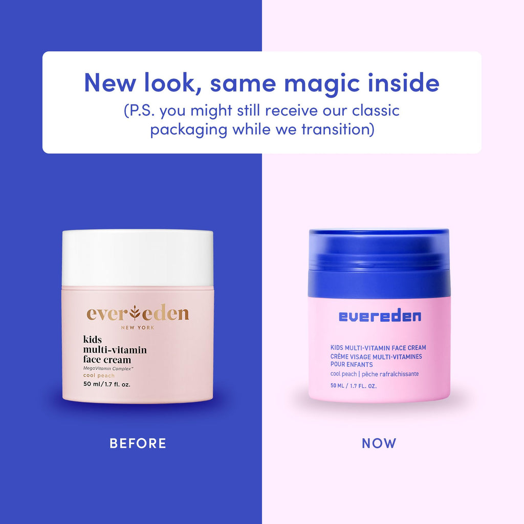 Evereden Kids Face Cream: Cool Peach, 1.7 oz – Clean, Non-Toxic Kids Moisturizer | Pack of 2