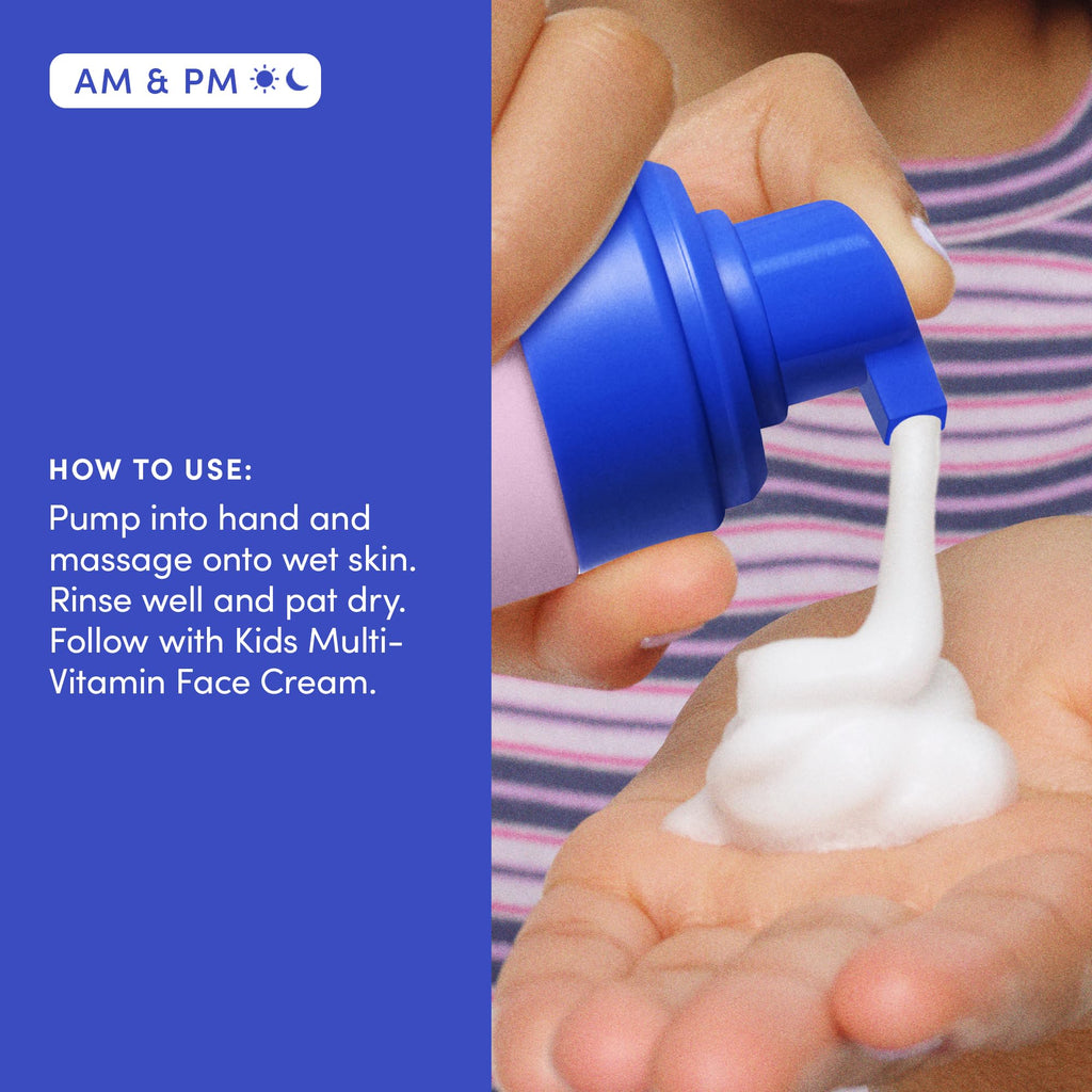 Evereden Kids Face Wash – Gentle Foaming Cleanser, Non-Toxic & Hypoallergenic
