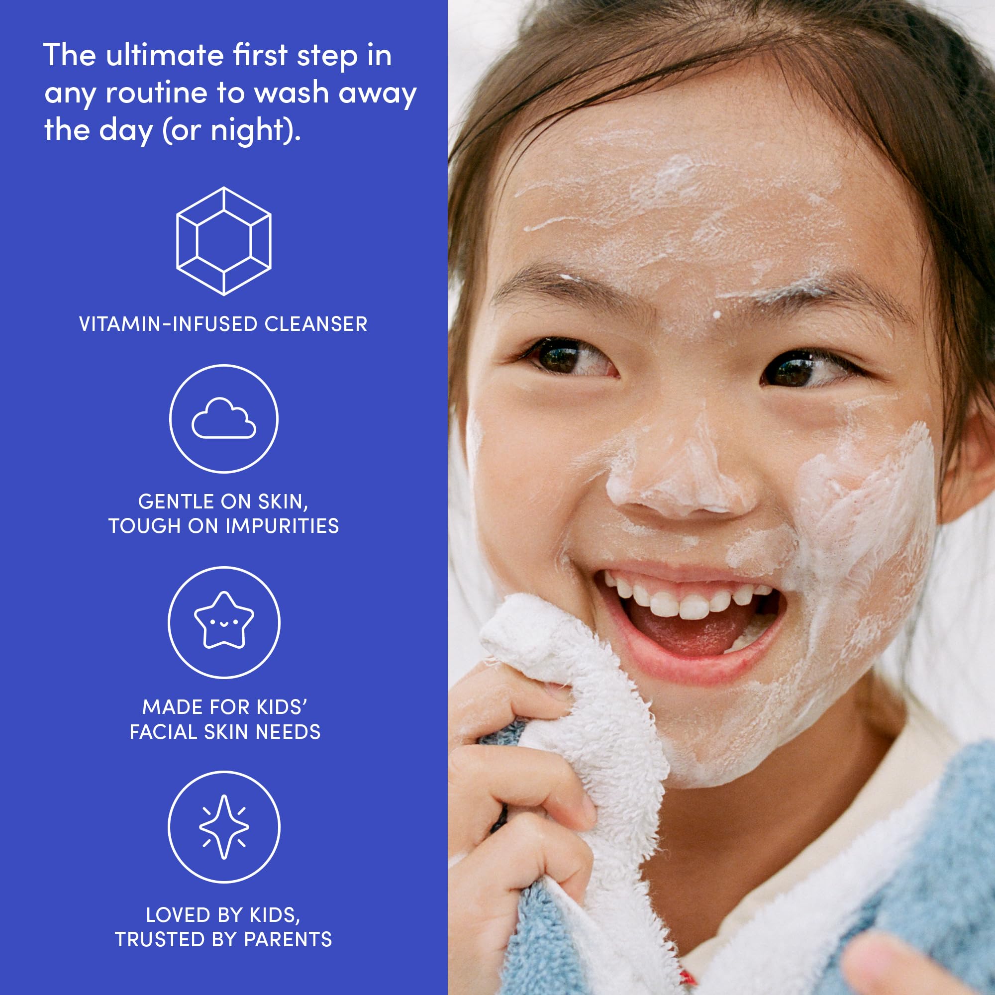 Evereden Kids Face Wash – Gentle Foaming Cleanser, Non-Toxic & Hypoallergenic