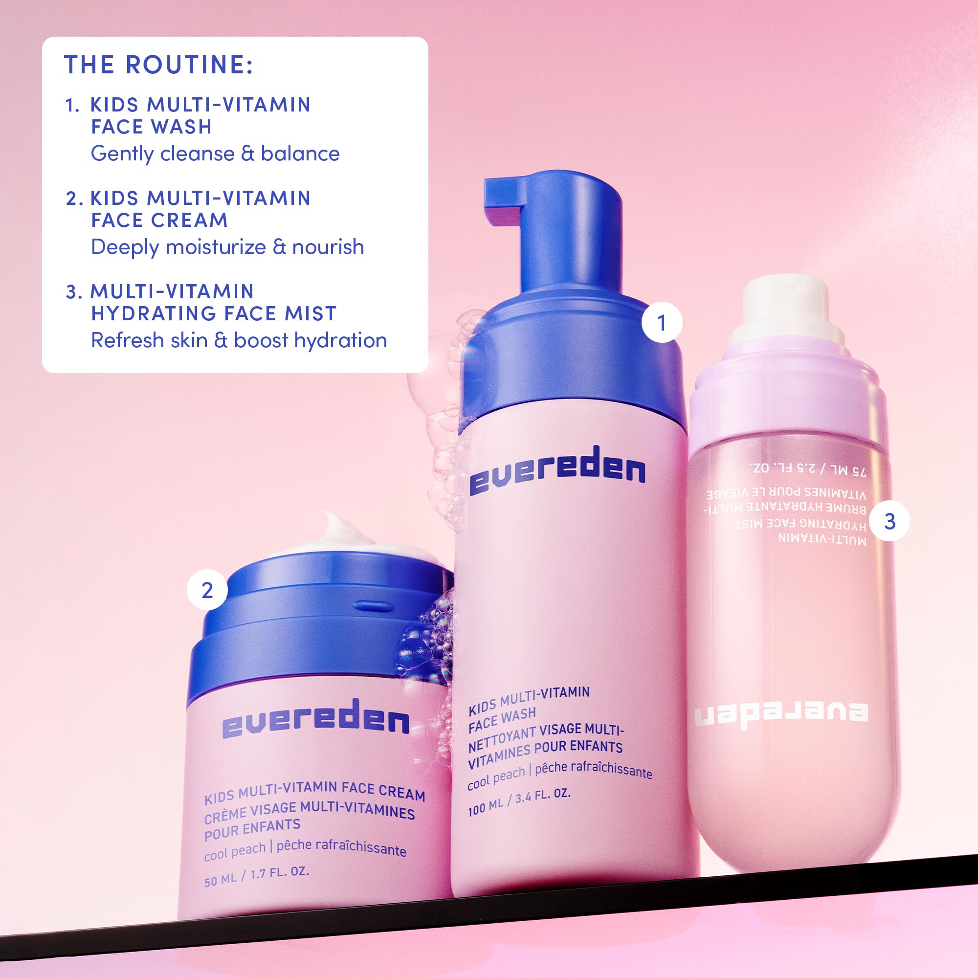 Evereden Kids Face Wash – Gentle Foaming Cleanser, Non-Toxic & Hypoallergenic