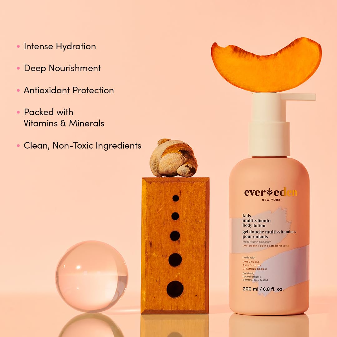 Evereden Kids Multi-Vitamin Body Lotion – Gentle, Non-Toxic Hydration with Fresh Pomelo (6.8 oz)