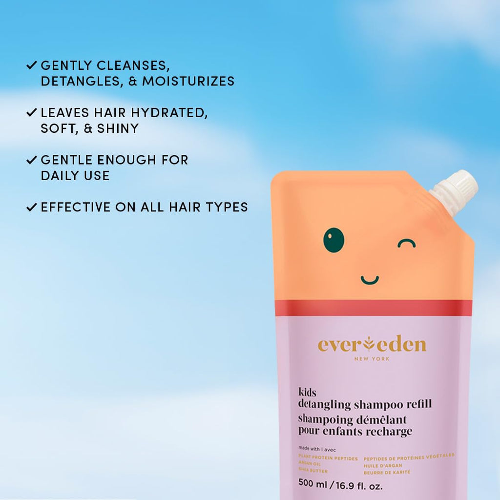 Evereden Kids Shampoo Refill 16.9 fl oz | Detangling, Clean, Non-Toxic for Gentle Kids Haircare
