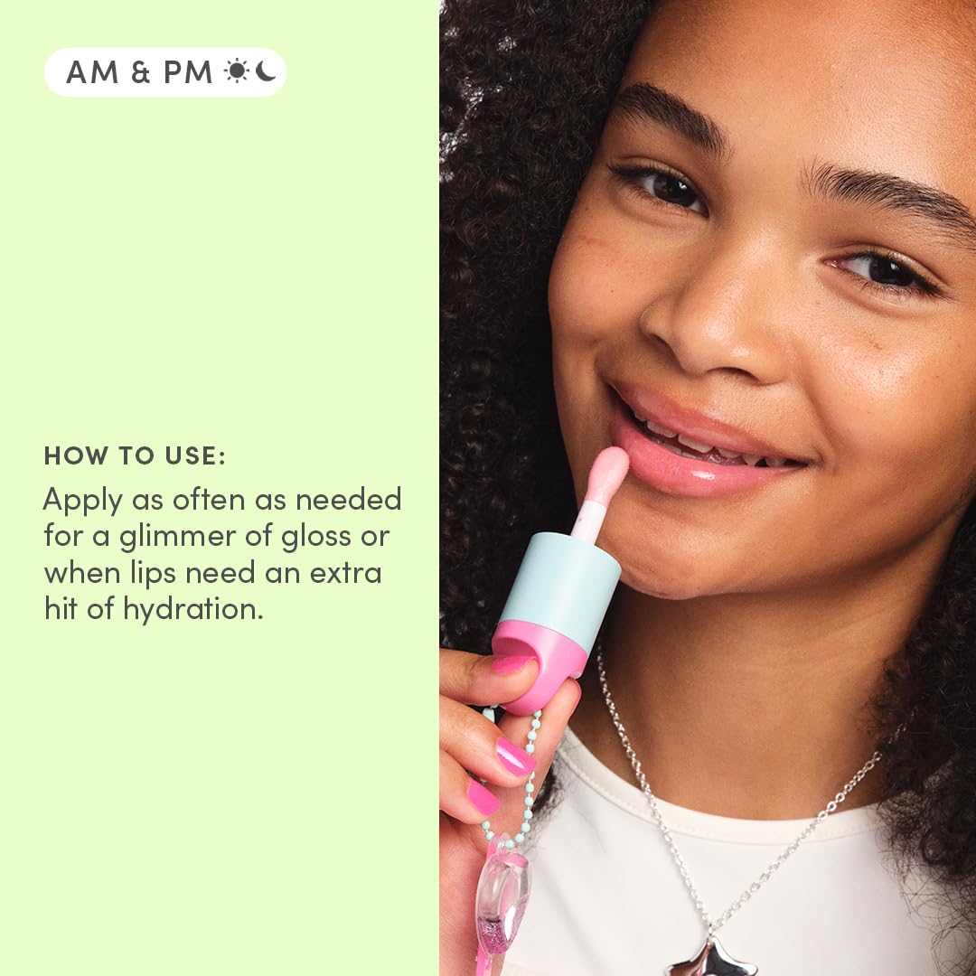Evereden Kids Tinted Lip Gloss Kit: Ruby Red & Sakura Pink | Non-Toxic, Vegan Hydrating Lip Oils for Kids