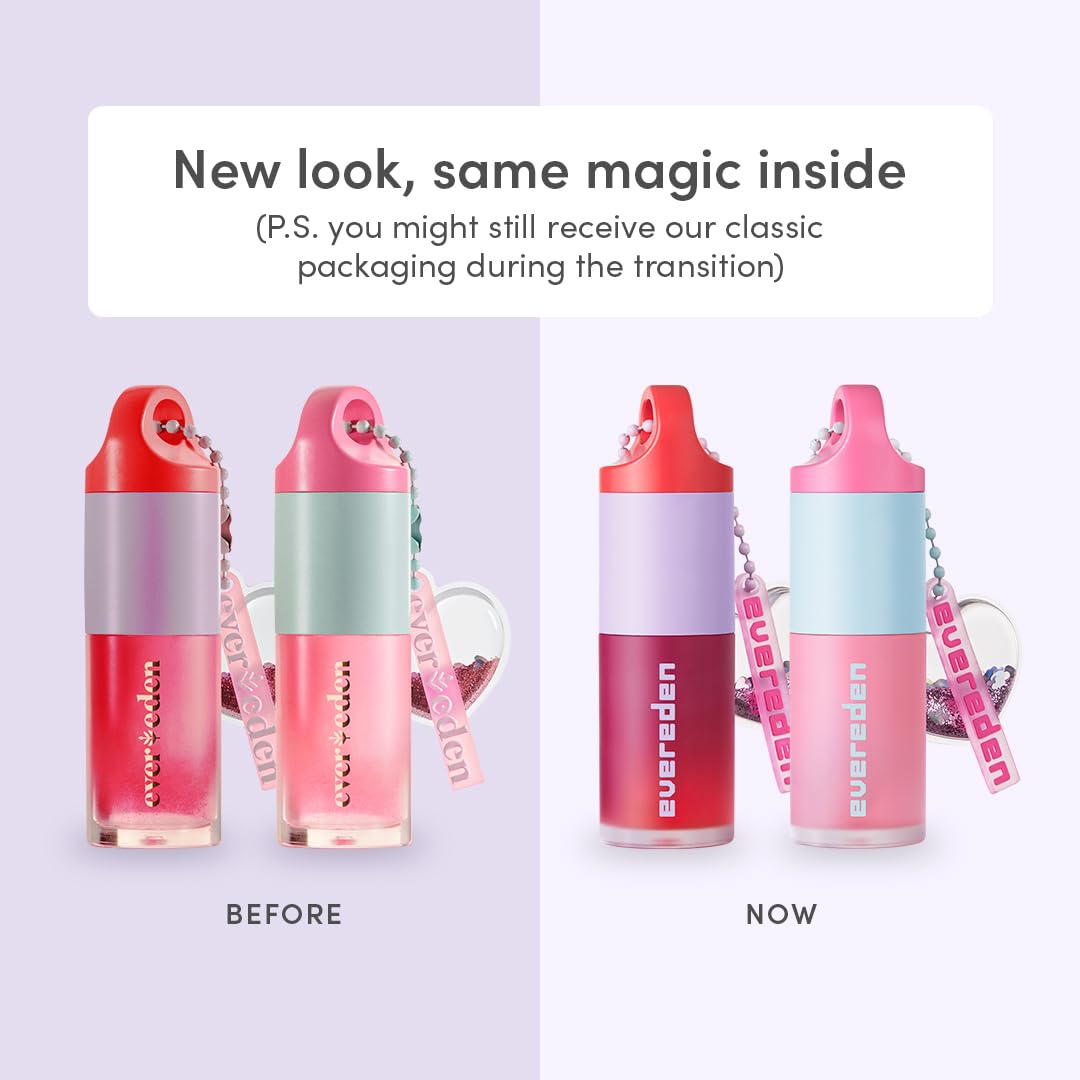Evereden Kids Tinted Lip Gloss Kit: Ruby Red & Sakura Pink | Non-Toxic, Vegan Hydrating Lip Oils for Kids