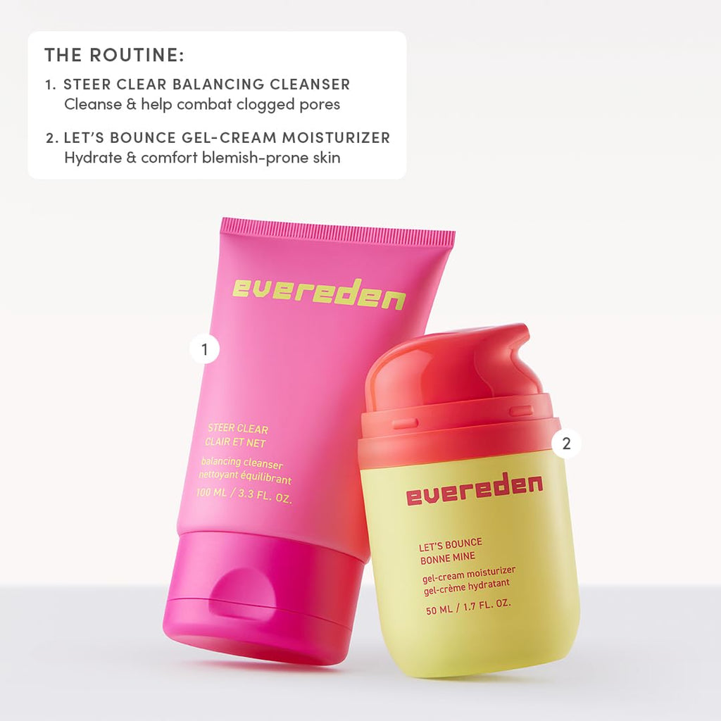 Evereden Lets Bounce Gel-Cream: Lightweight, Non-Greasy Teen Moisturizer for Oily & Pimple-Prone Skin | Vegan