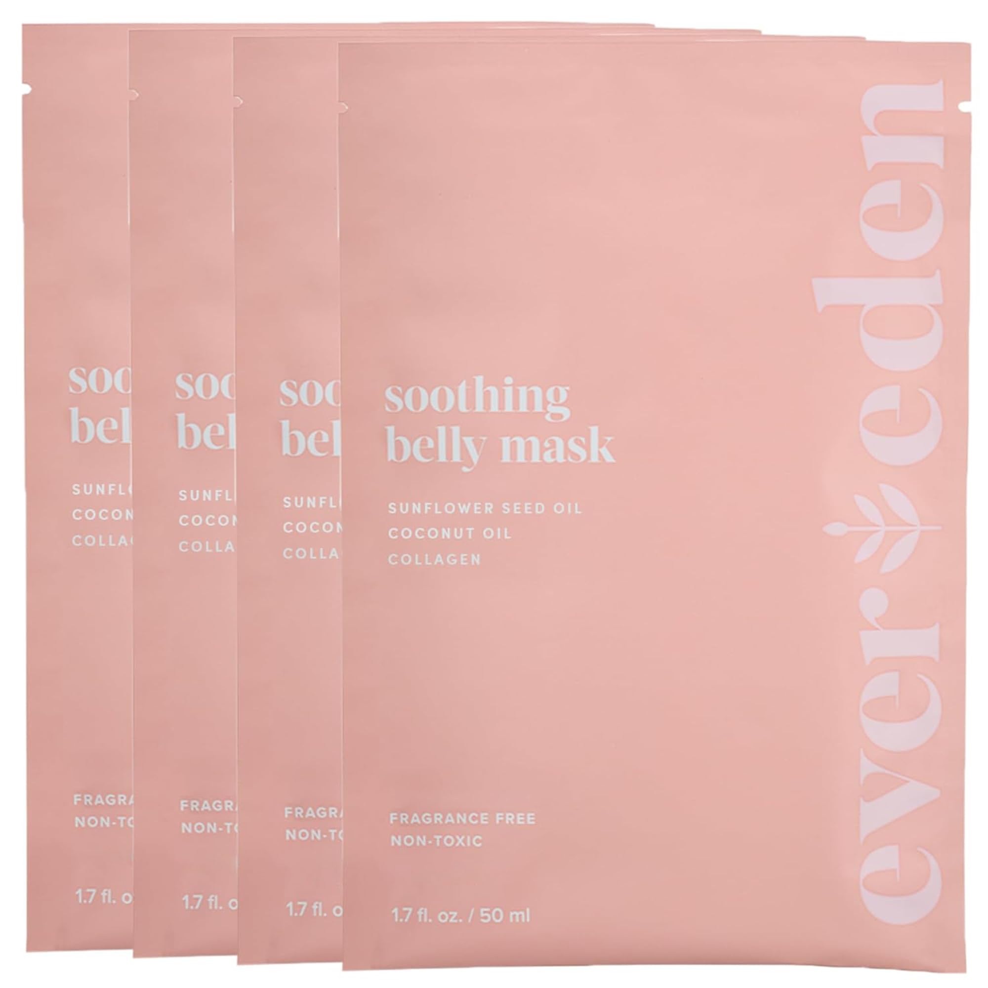 Evereden Soothing Belly Mask – Hydrating, Nourishing Pregnancy Skin Care (4-Pack)
