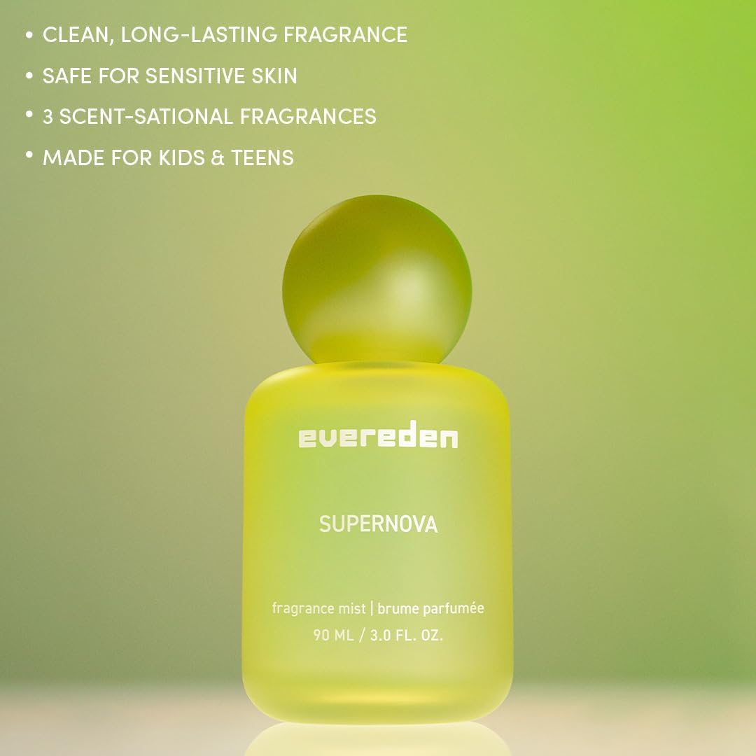 Evereden Fragrance Mist Bundle (3) – Clean, Vegan Hair & Body Sprays for Teens