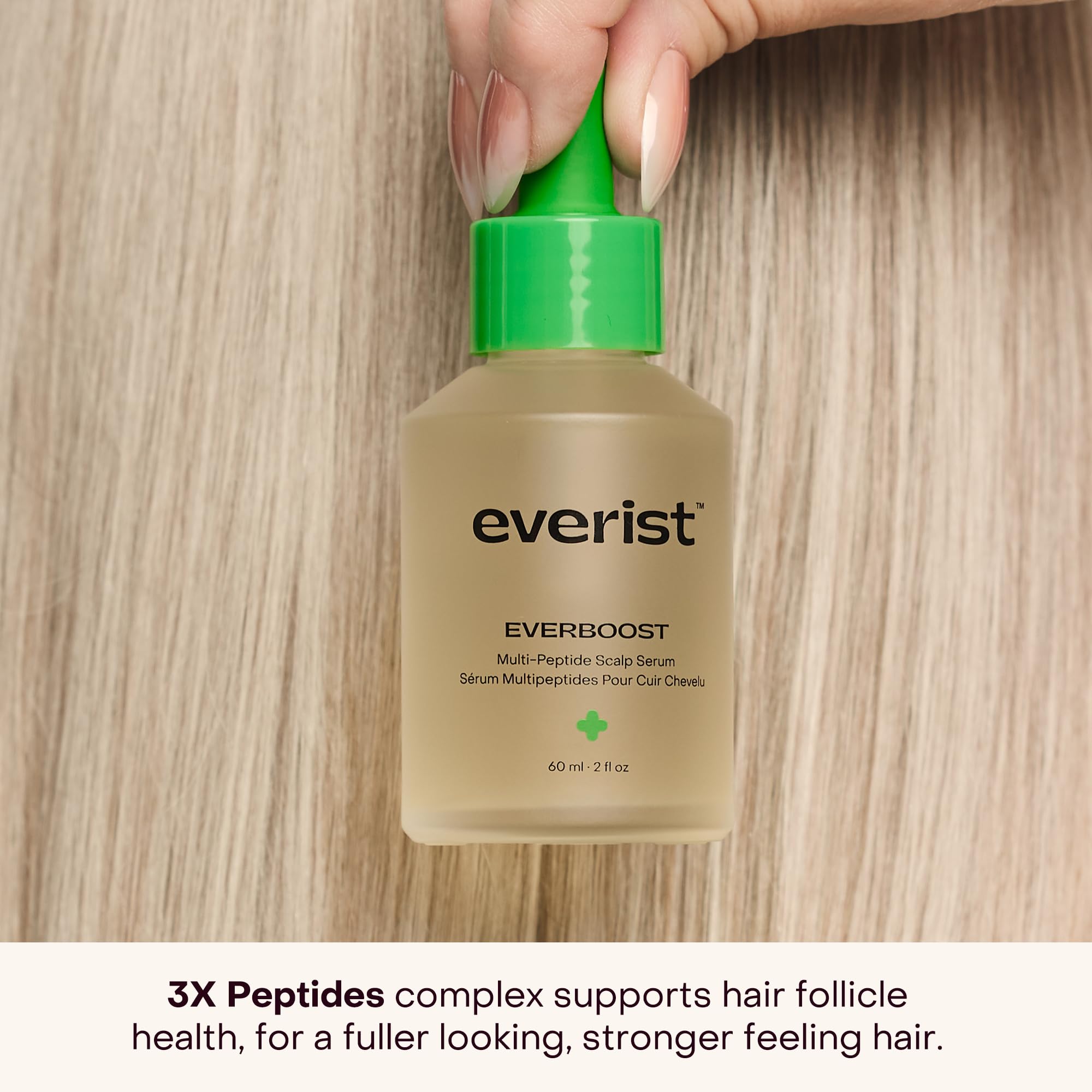 Everist EverBoost Multi-Peptide Scalp Serum – 60ml | Hydration, Peptide Support & Postbiotic Protection for Dry, Brittle Hair