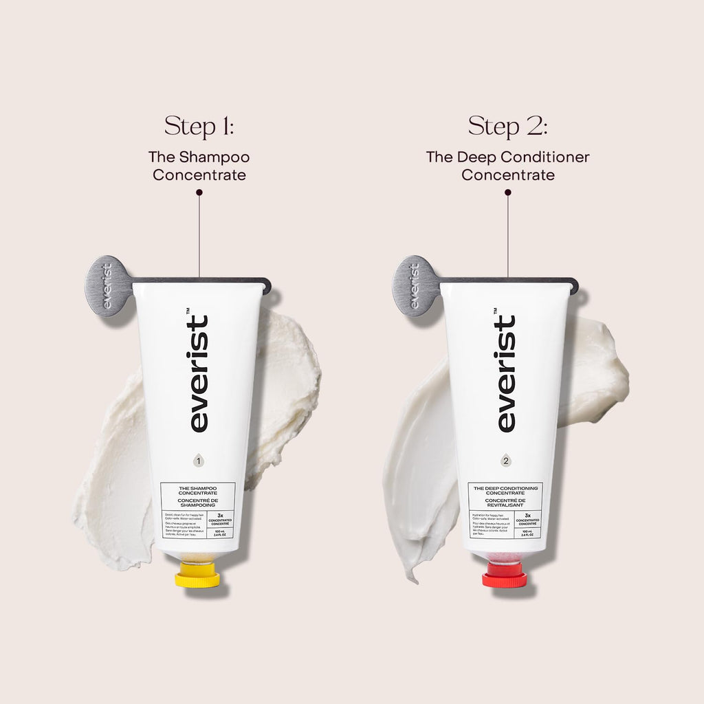 Everist Haircare Meets Skincare Set – Shampoo Concentrate & Deep Conditioner Concentrate (3.4 fl oz each)