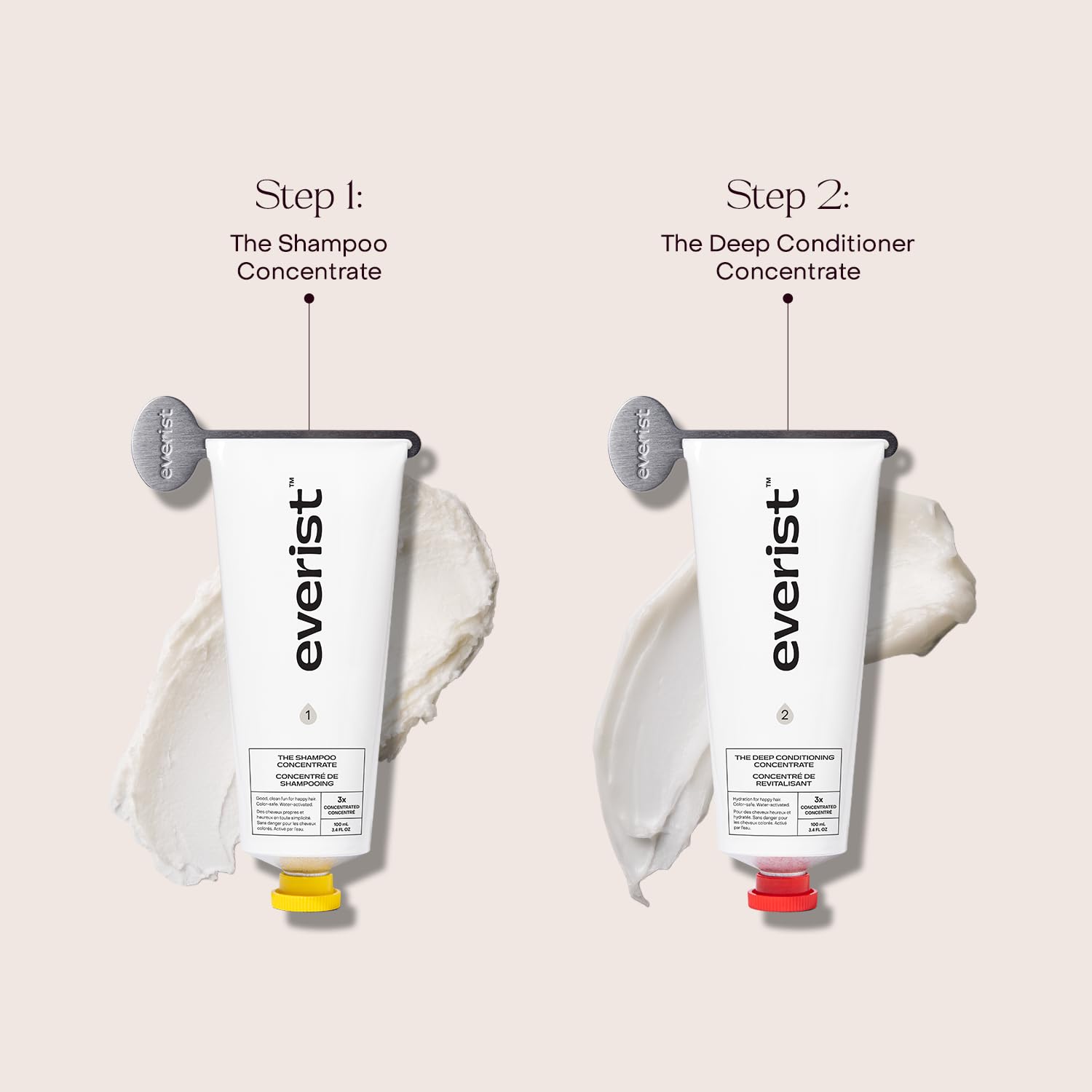 Everist Haircare Meets Skincare Set – Shampoo Concentrate & Deep Conditioner Concentrate (3.4 fl oz each)