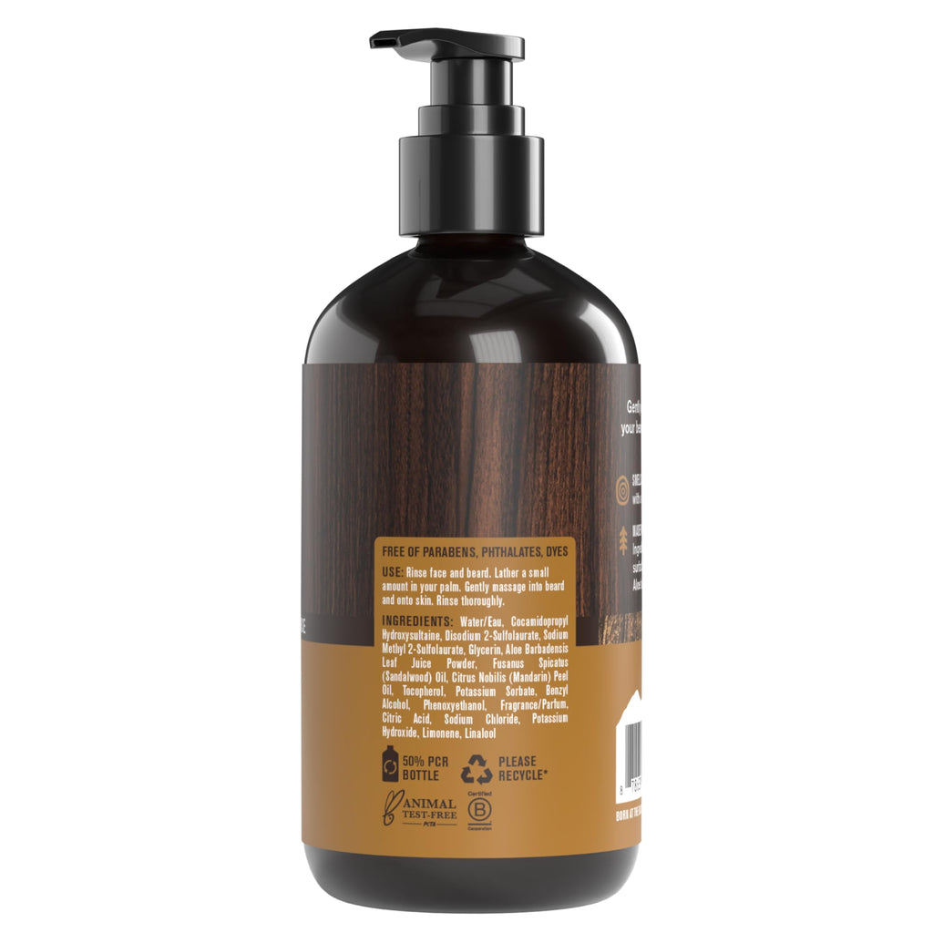Every Man Jack Sandalwood Beard Wash – Cleanse, Soften & Hydrate (2 x 6.7 oz)