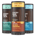 Every Man Jack All Over Deodorant Variety Pack – Aluminum-Free, 24-Hour Whole-Body Odor Protection (3 x 2.6 oz)