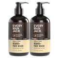 Every Man Jack Beard + Face Wash – Vanilla & Cedar, 6.7 fl oz, 2-Pack