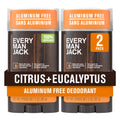Every Man Jack Citrus + Eucalyptus Aluminum-Free Deodorant – 2-Pack, 3oz
