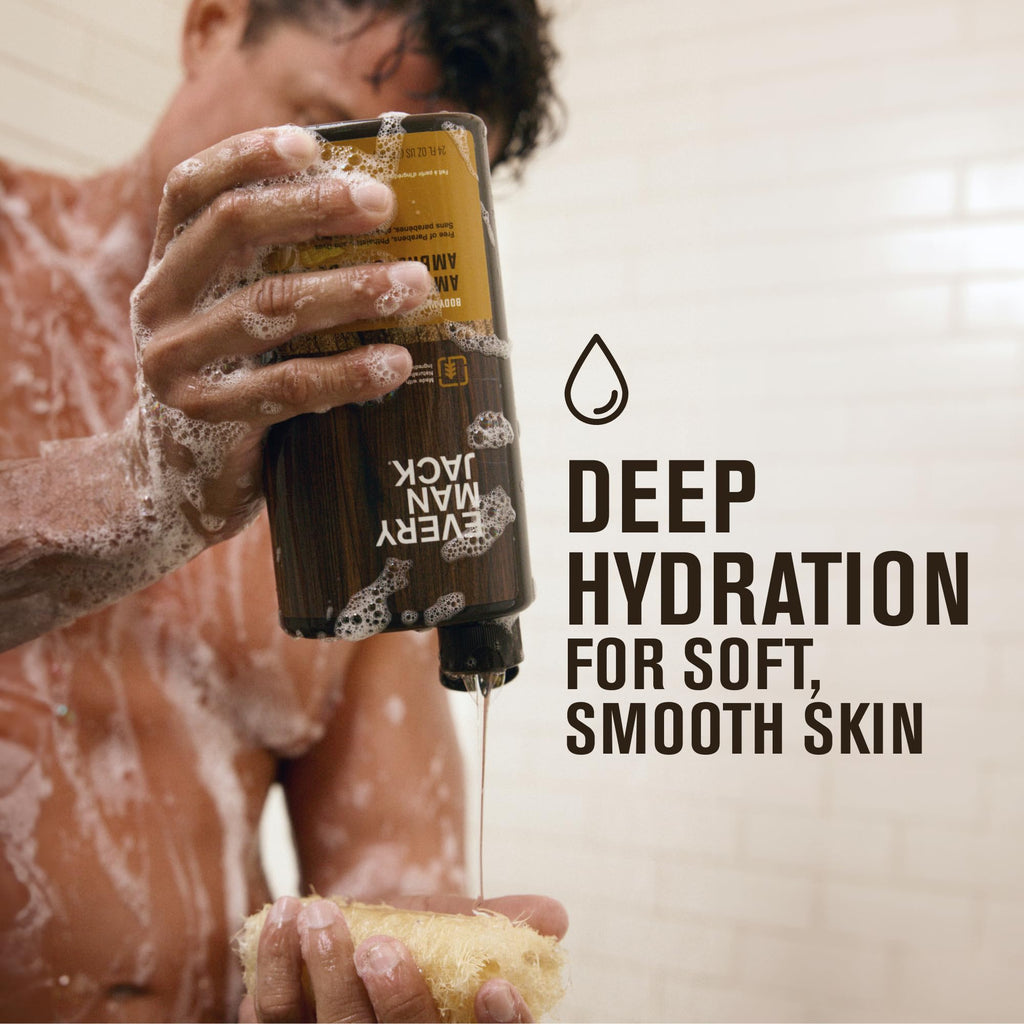 Every Man Jack Coconut + Driftwood & Amber + Sandalwood Body Wash – 33.8 oz (2 Pack) – Paraben, Phthalate & Dye Free