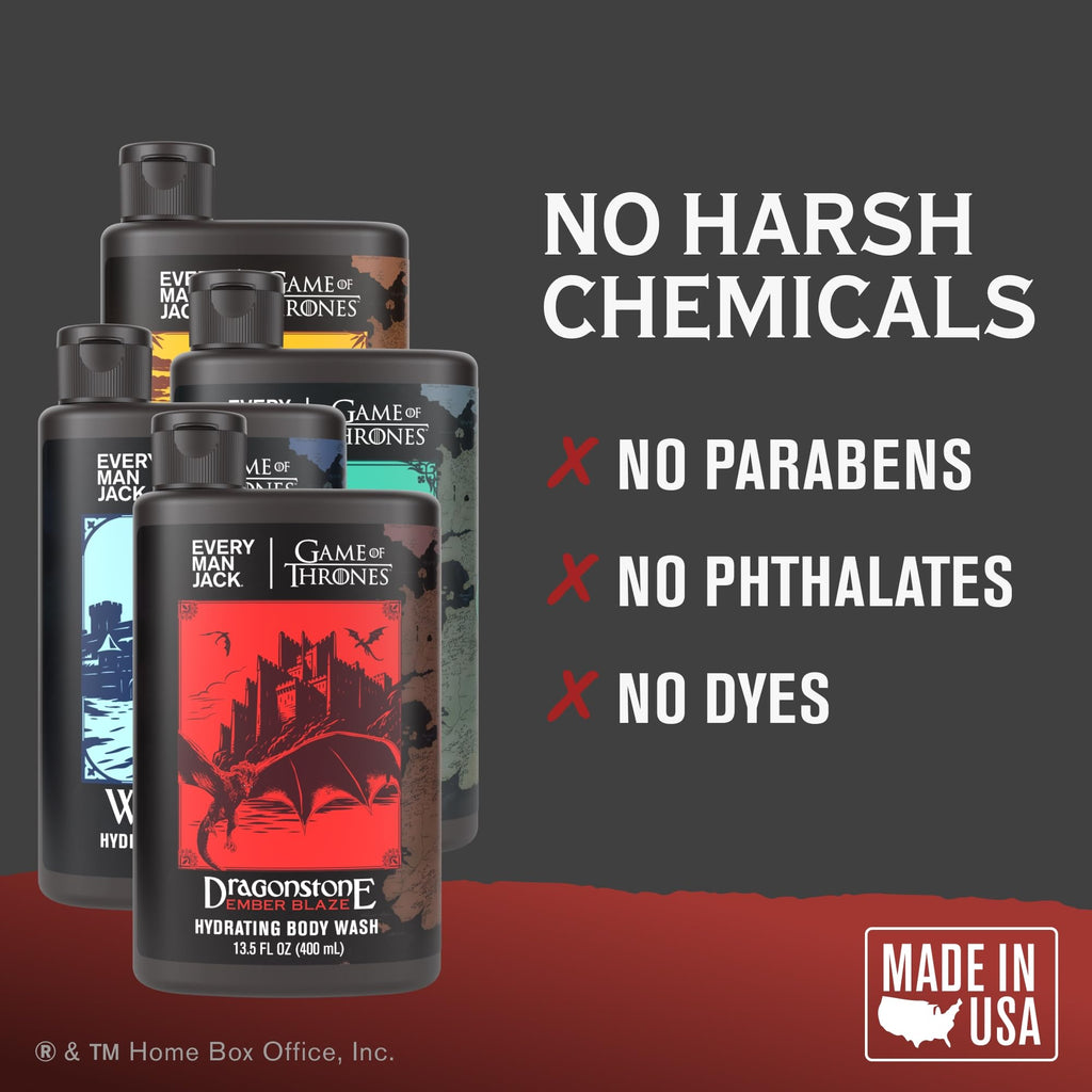 Every Man Jack Game of Thrones Body Wash Gift Set — 4 Westeros-Inspired Scents