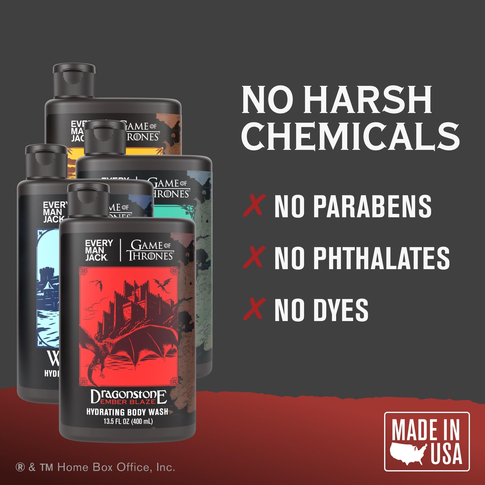 Every Man Jack Game of Thrones Body Wash Gift Set — 4 Westeros-Inspired Scents
