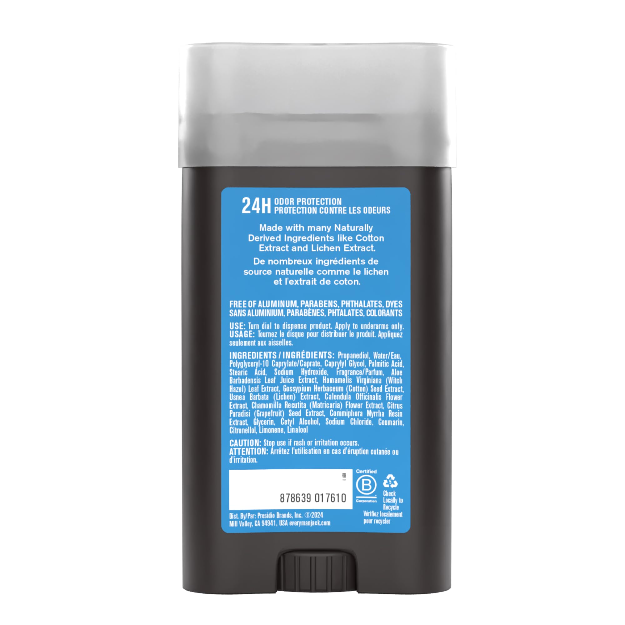 Every Man Jack Fresh Air Aluminum-Free Deodorant for Men – Long-Lasting, Naturally Derived (2 Pack)