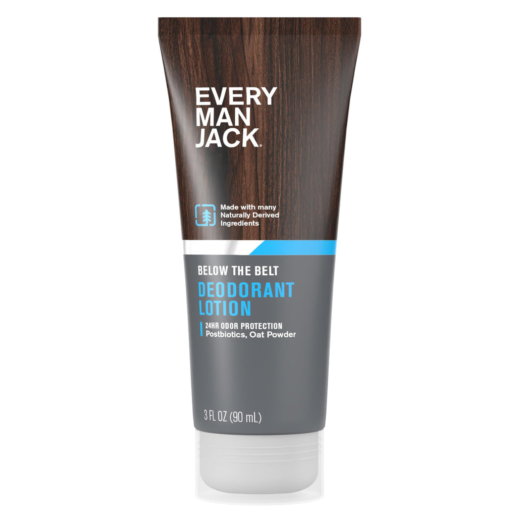 Every Man Jack Mens Ball Deodorant Lotion - Aluminum-Free Odor & Wetness Protection - Unscented - 3 Fl Oz