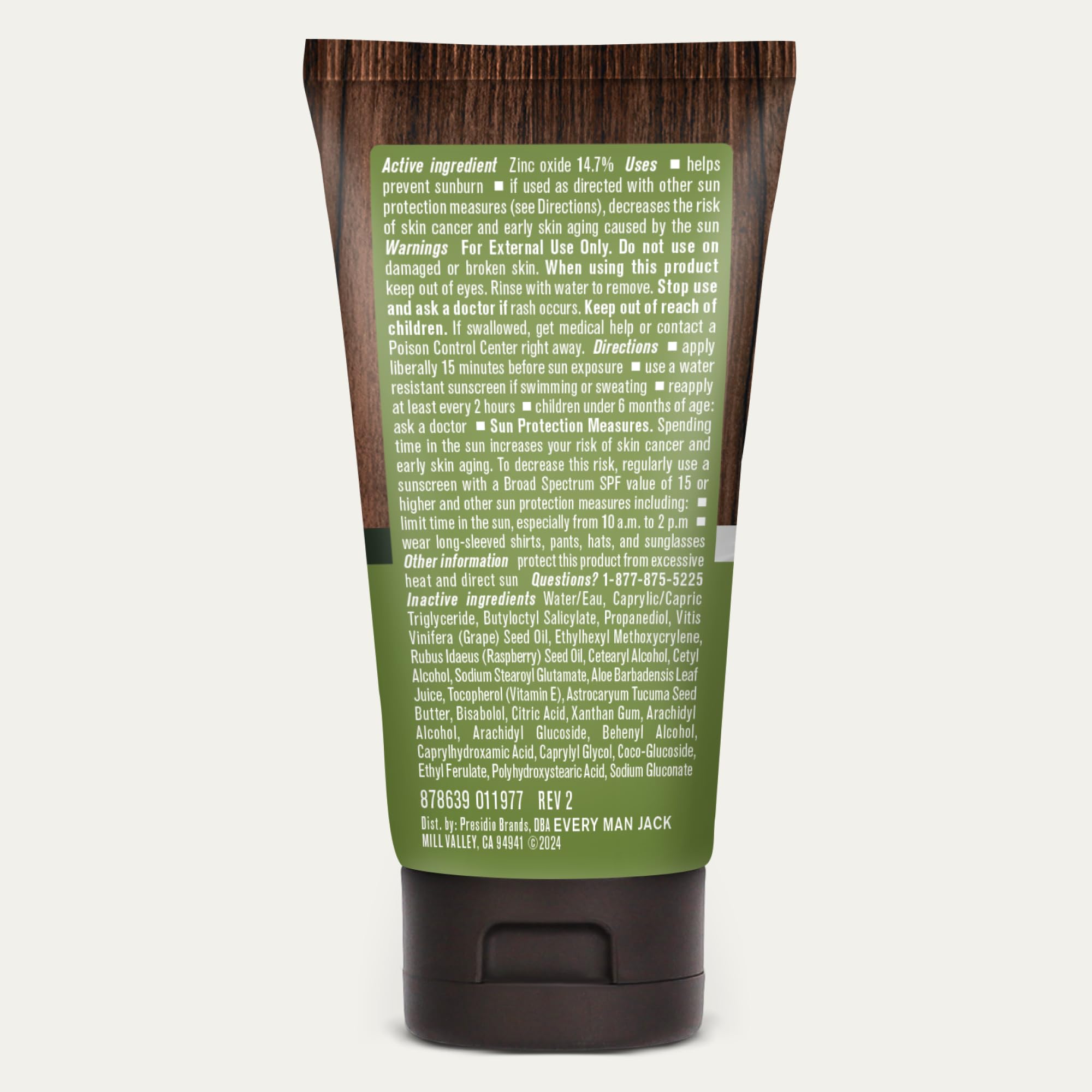 Every Man Jack Mineral Face Lotion SPF 30 with Zinc Oxide – Daily Moisturizer for Dry Skin, Dermatologist Tested – 2 x 2 fl oz
