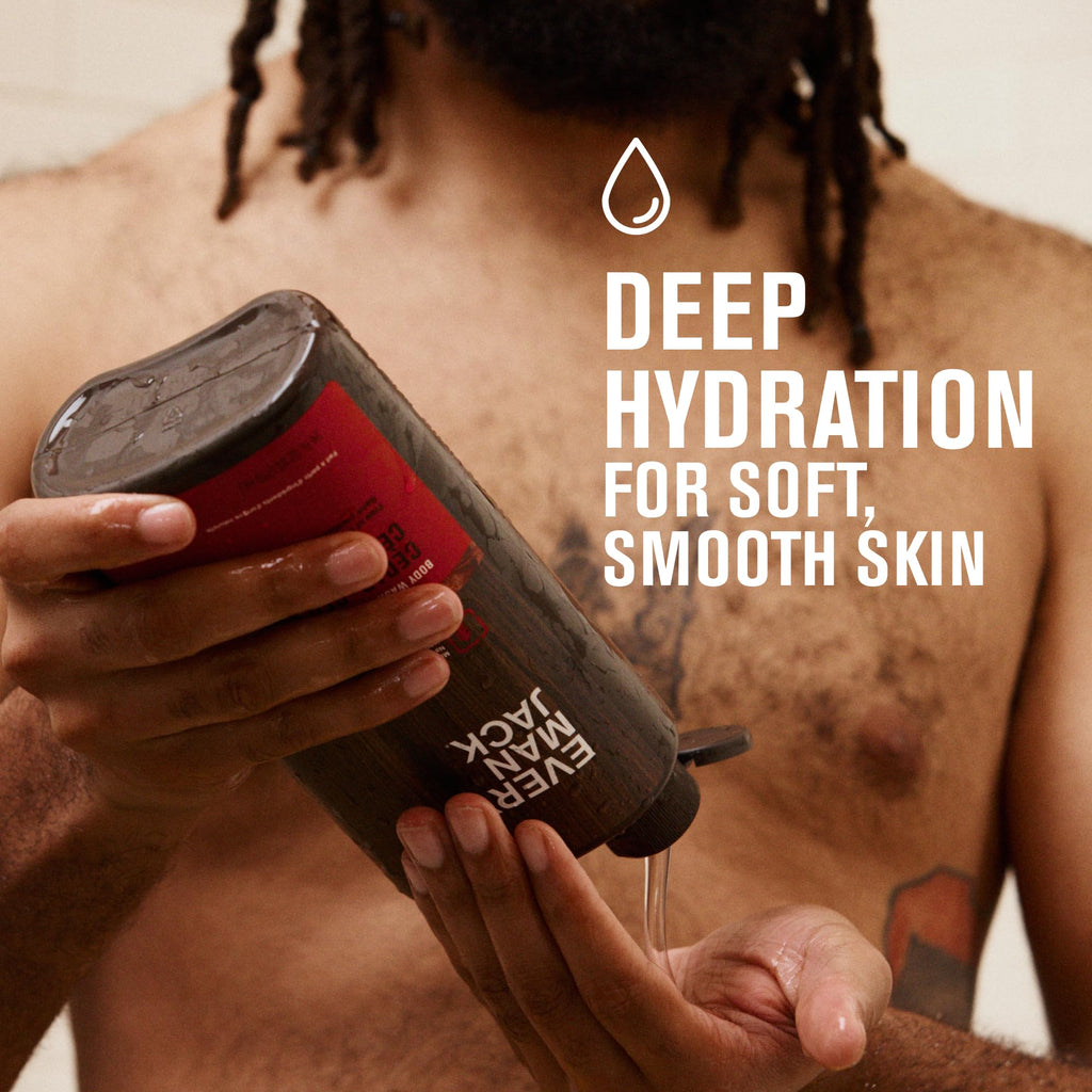 Every Man Jack Nourishing Cedar + Red Sage Body Wash – All Skin Types, Coconut & Glycerin – 24oz (2 Bottles)
