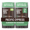 Every Man Jack Pacific Cypress Deodorant – Aluminum-Free, Long-Lasting Odor Protection, 3oz (2-Pack)