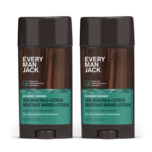 Every Man Jack Sea Minerals and Citron Aluminum-Free Deodorant - 2 Pack