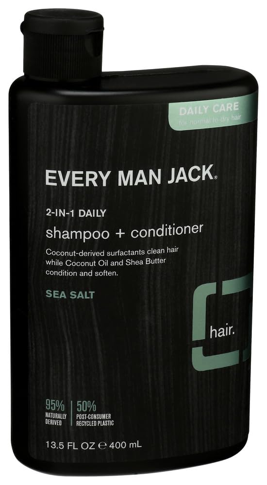 Every Man Jack Sea Salt 2-in-1 Shampoo, 13.5 Fl Oz