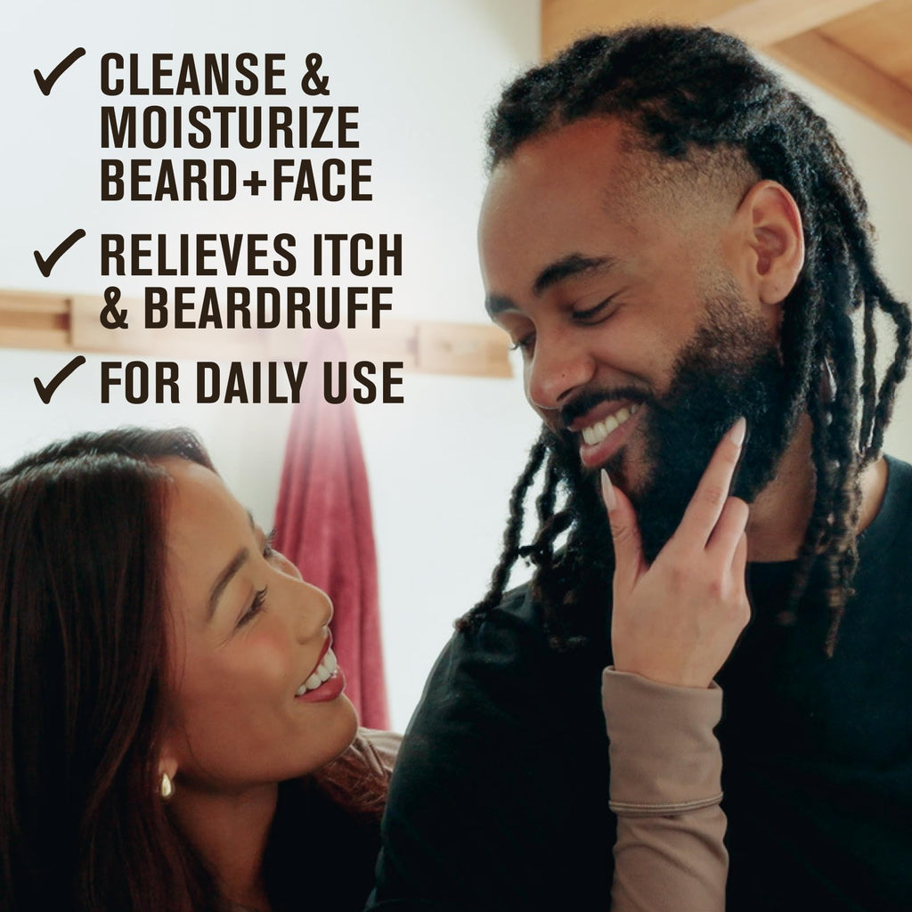 Every Man Jack Beard + Face Wash & Lotion Set – Sandalwood Scent | Naturally Cleanse & Condition