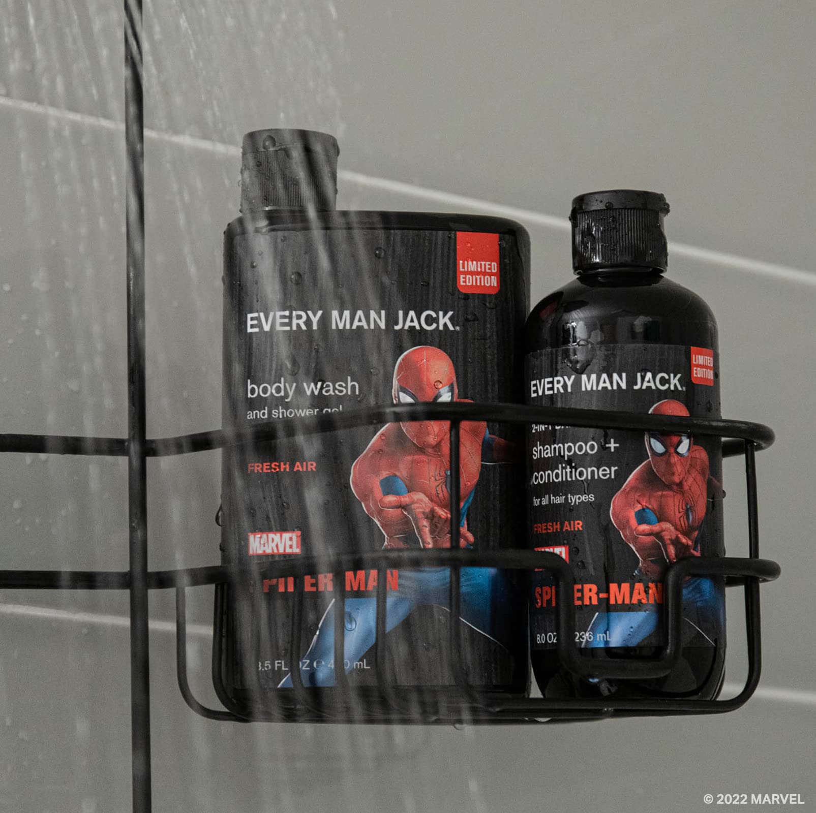 Every Man Jack Spider-Man Body Set — 3-Piece Bath Gift Kit